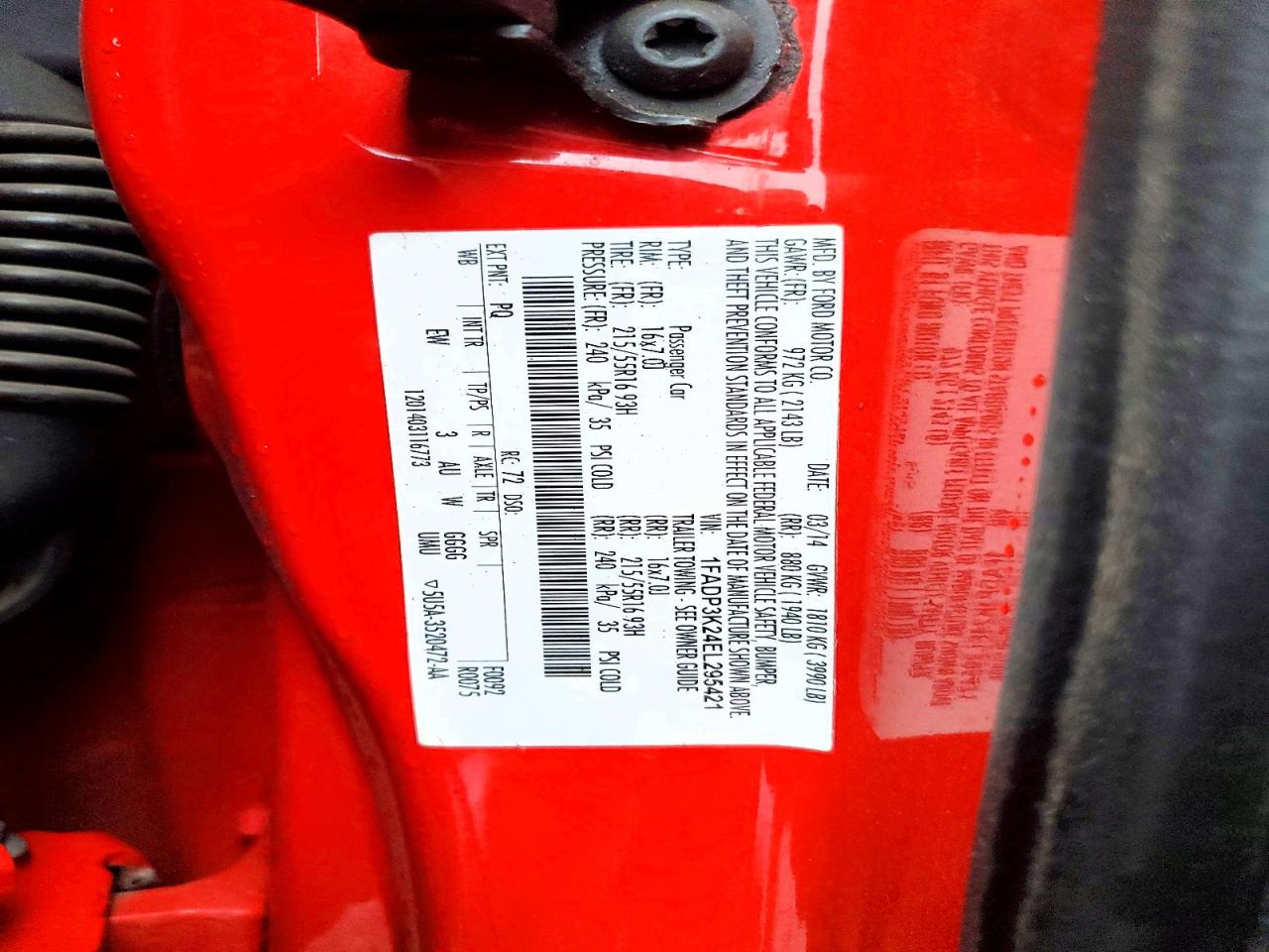 2014 Ford Focus Se Red vin: 1FADP3K24EL295421