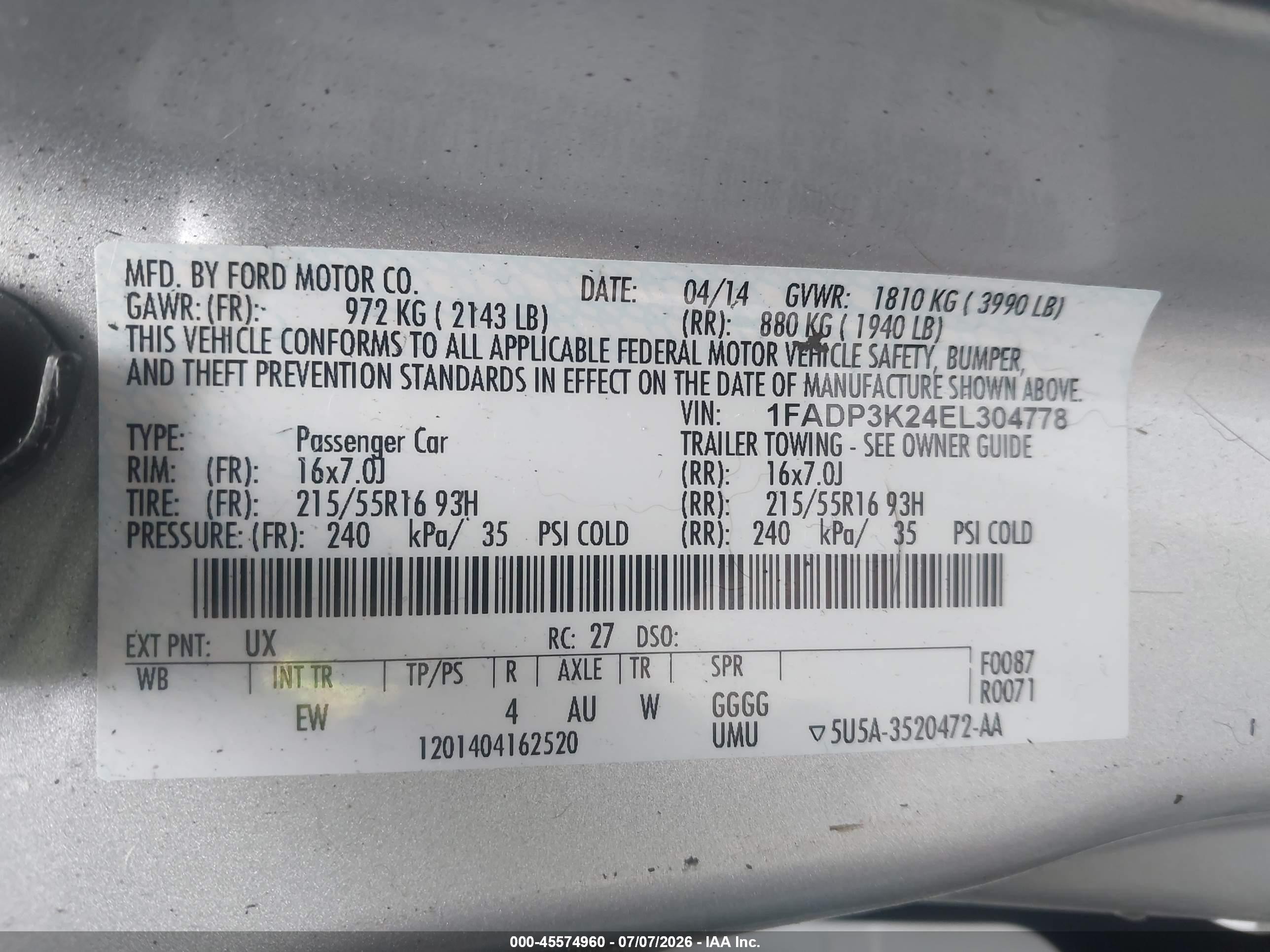 2014 Ford Focus Se Серебряный vin: 1FADP3K24EL304778