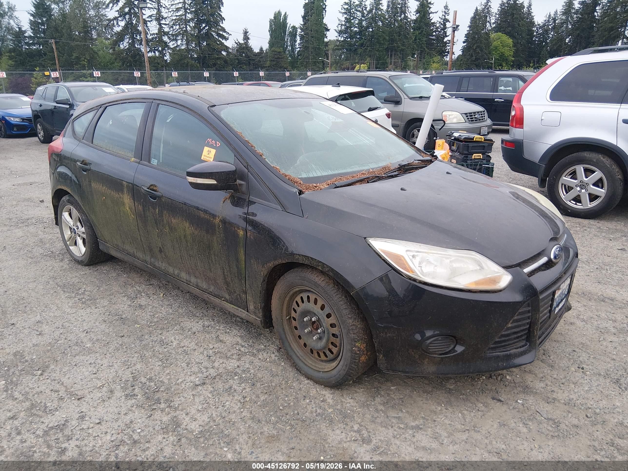2014 Ford Focus Se Black vin: 1FADP3K24EL325310