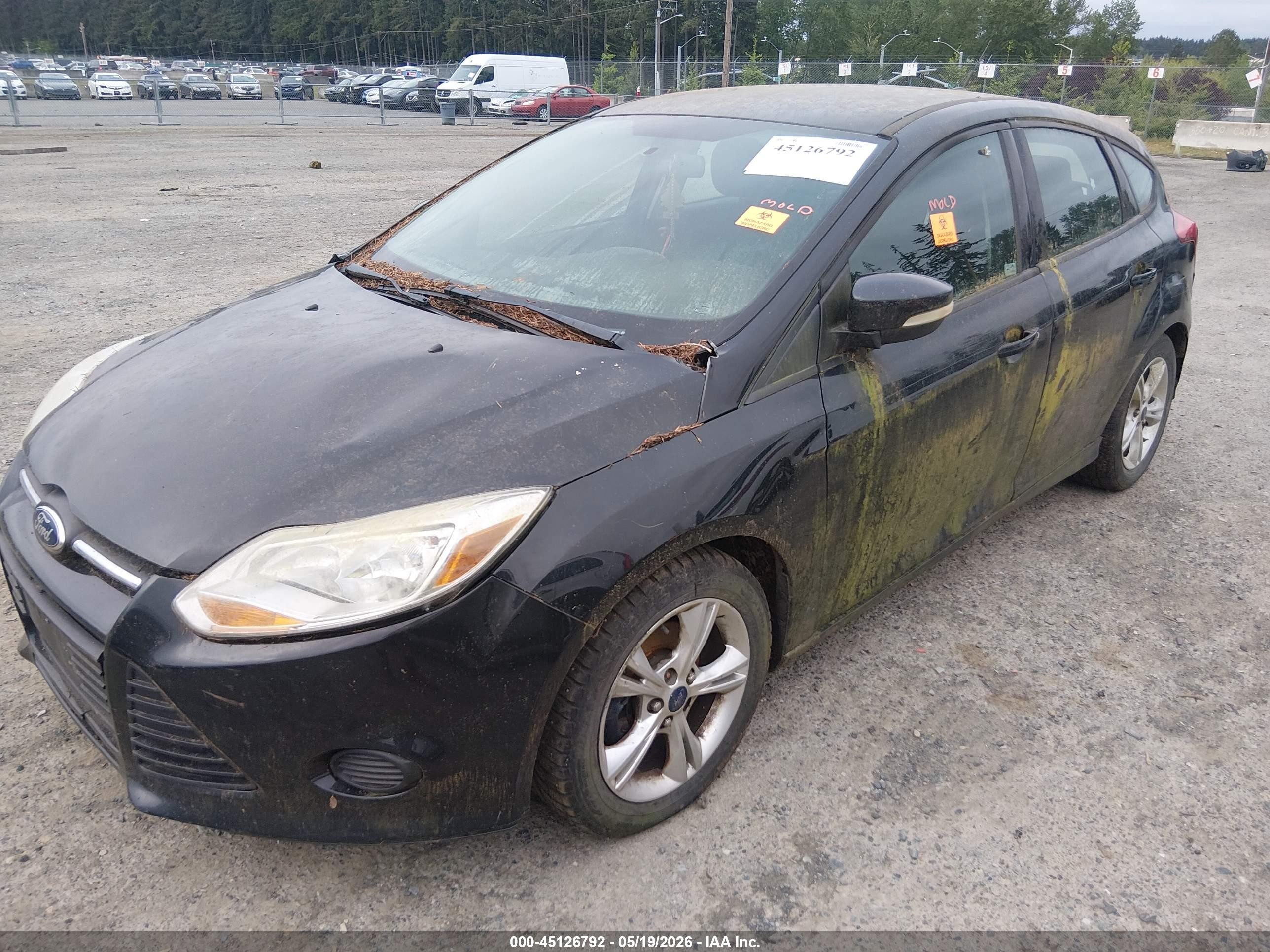 2014 Ford Focus Se Black vin: 1FADP3K24EL325310