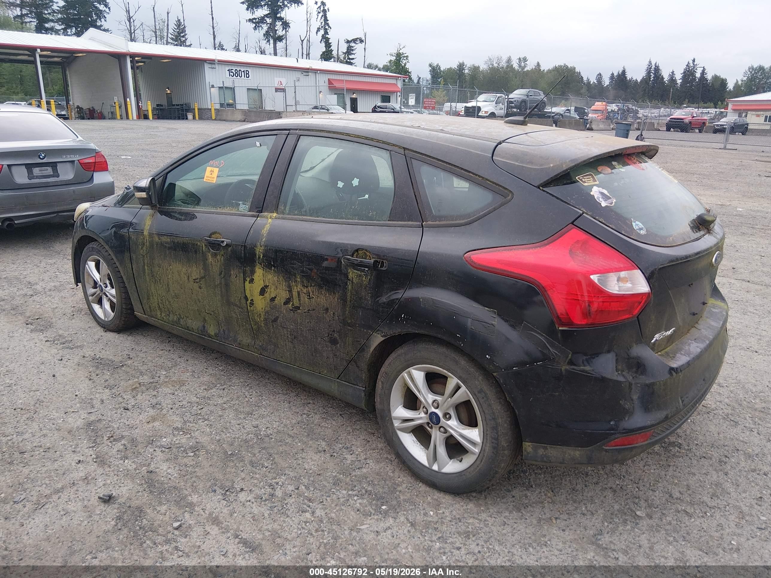 2014 Ford Focus Se Black vin: 1FADP3K24EL325310