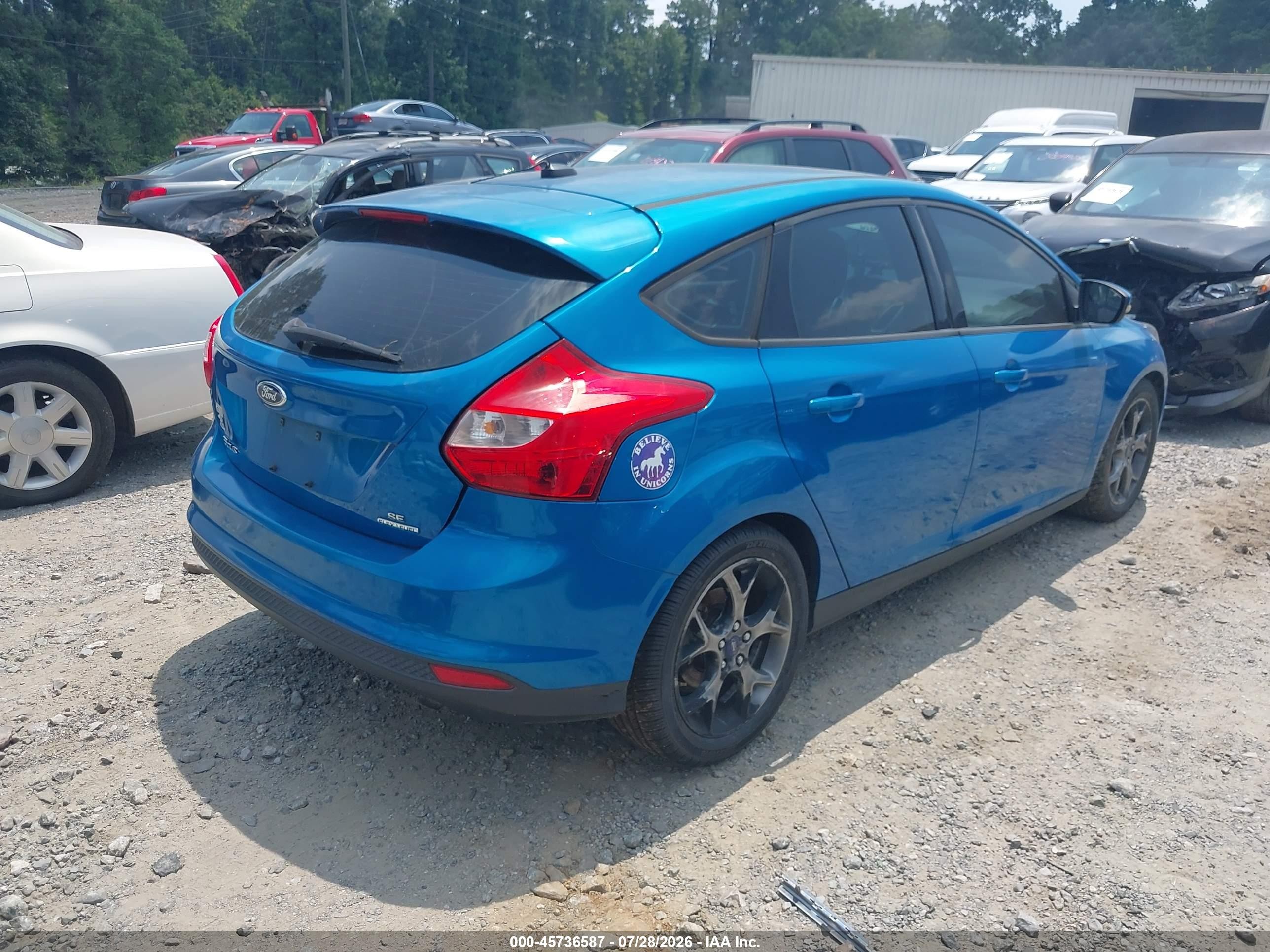 2014 Ford Focus Se Синий vin: 1FADP3K24EL360154