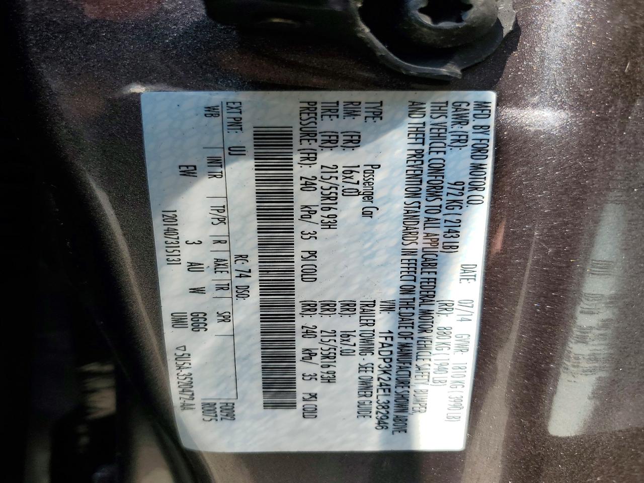 2014 Ford Focus Se Gray vin: 1FADP3K24EL382946