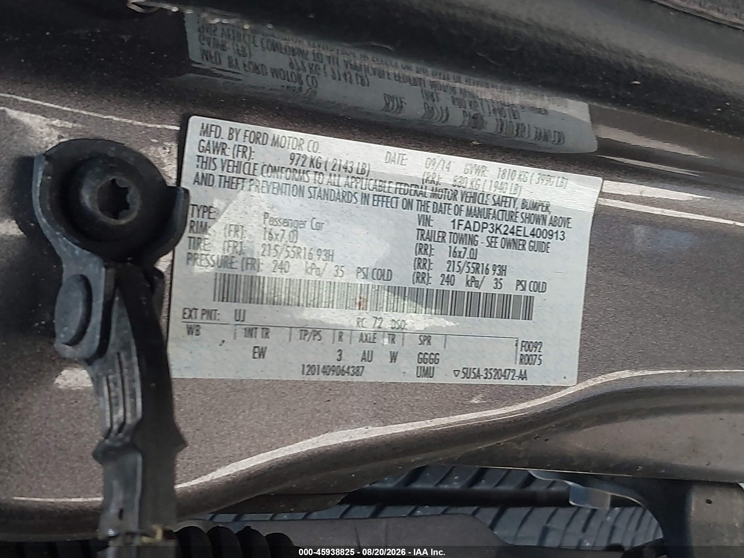 2014 Ford Focus Se Gray vin: 1FADP3K24EL400913
