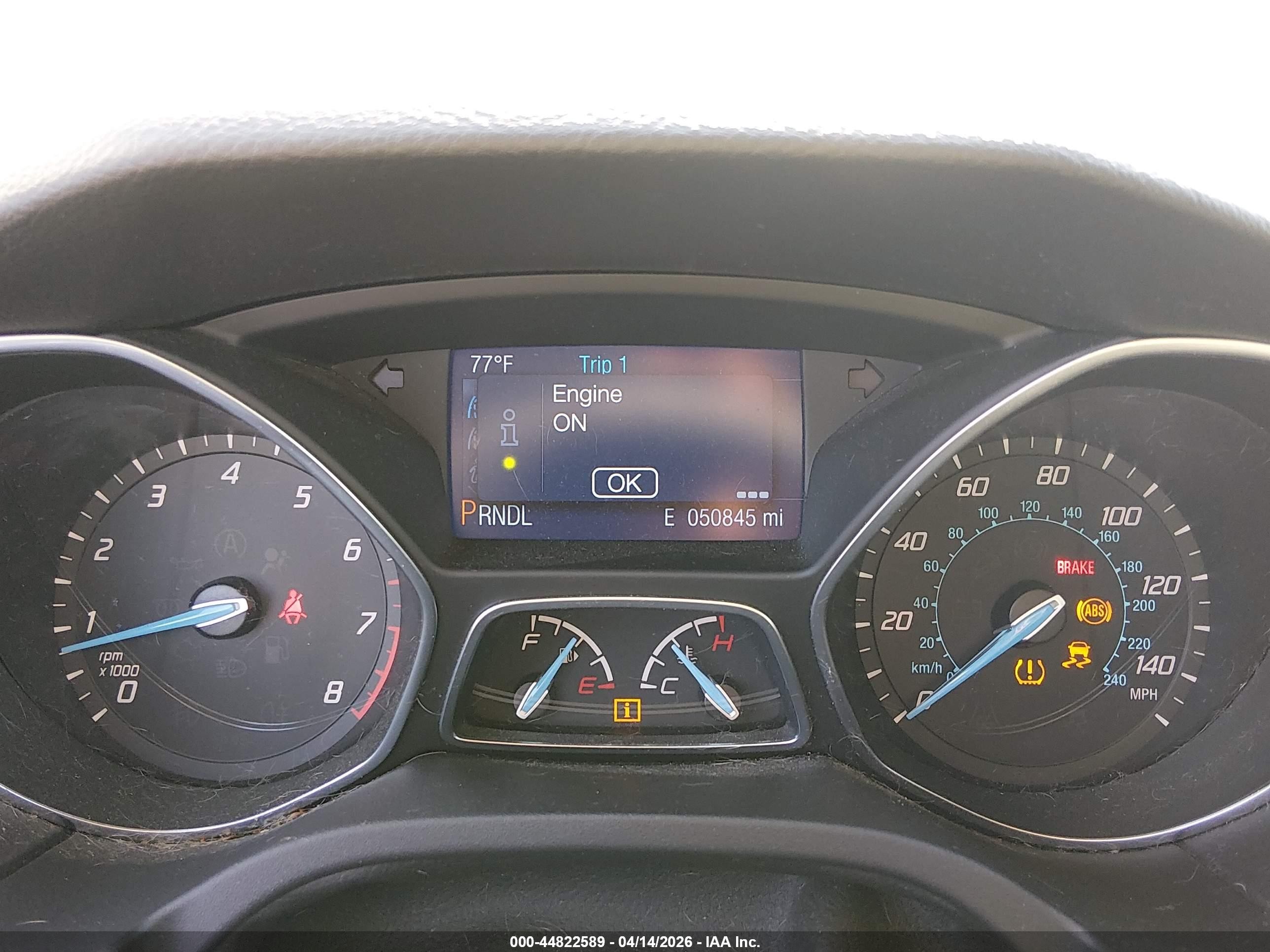 2014 Ford Focus Se Gray vin: 1FADP3K24EL435872
