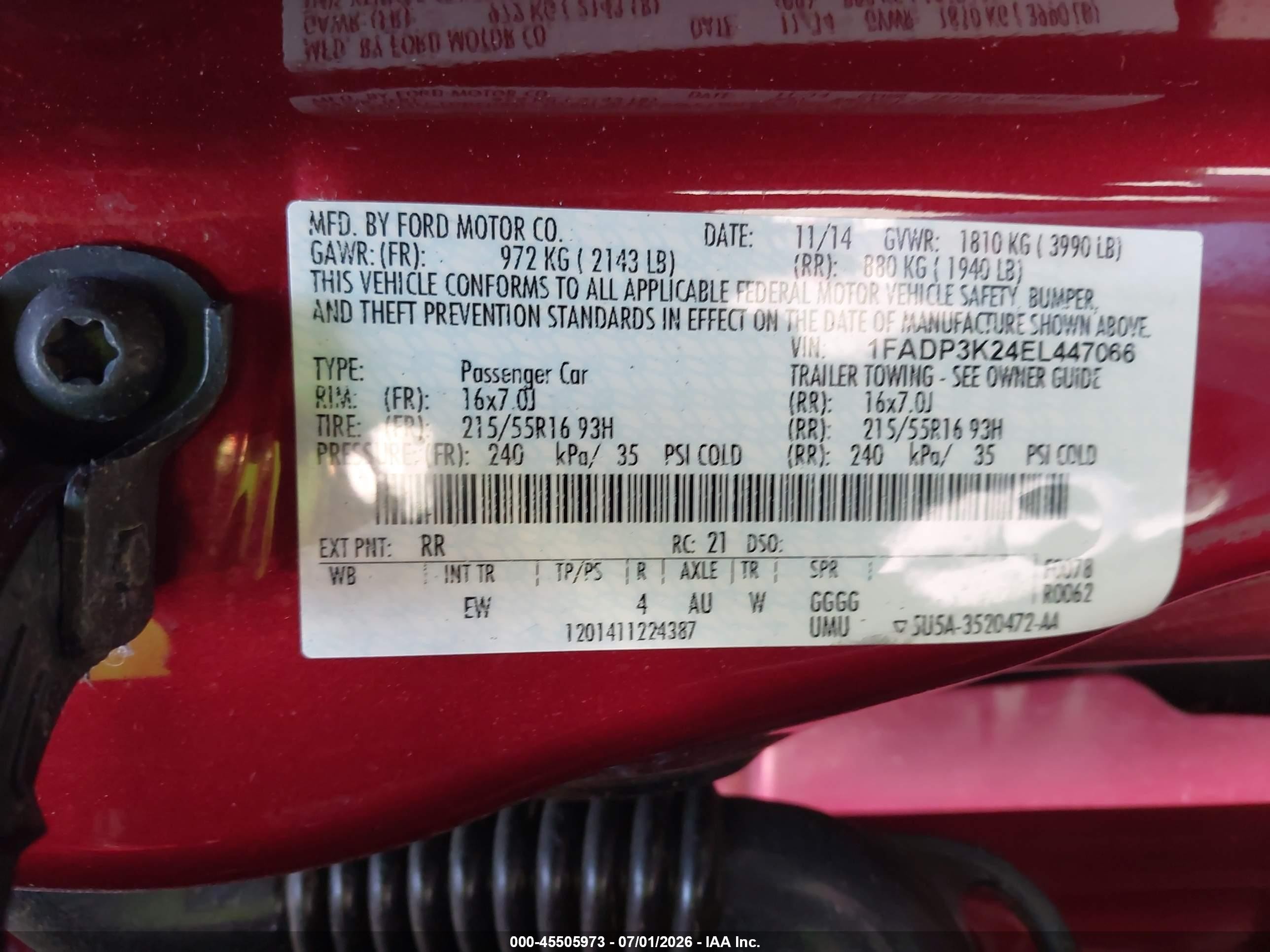 2014 Ford Focus Se Red vin: 1FADP3K24EL447066
