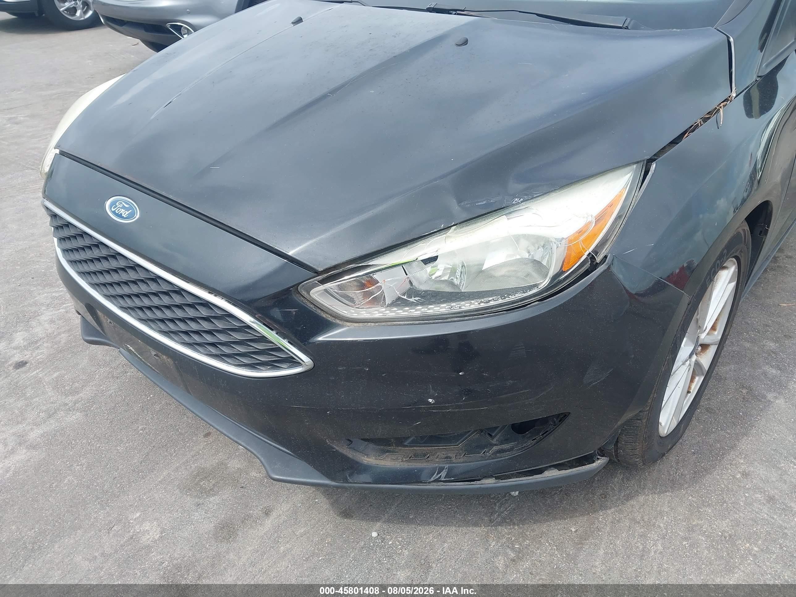 2015 Ford Focus Se Black vin: 1FADP3K24FL204620