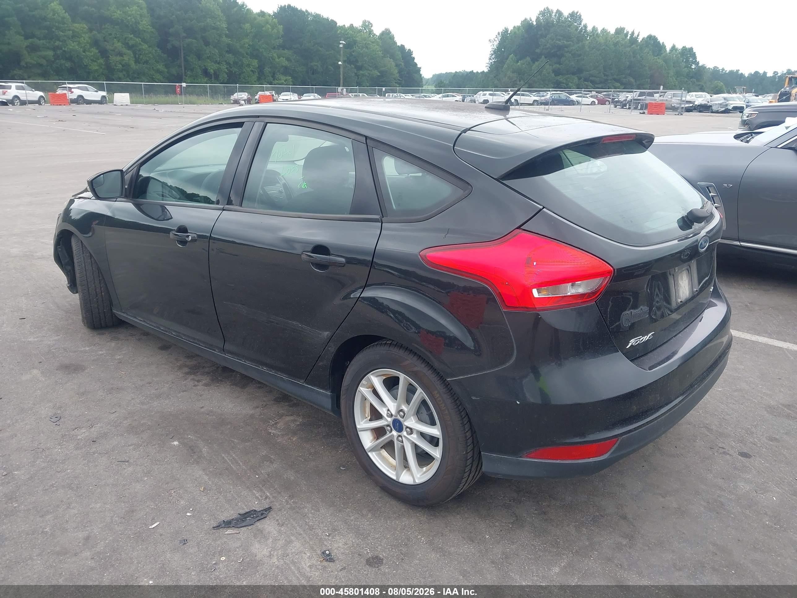 2015 Ford Focus Se Black vin: 1FADP3K24FL204620