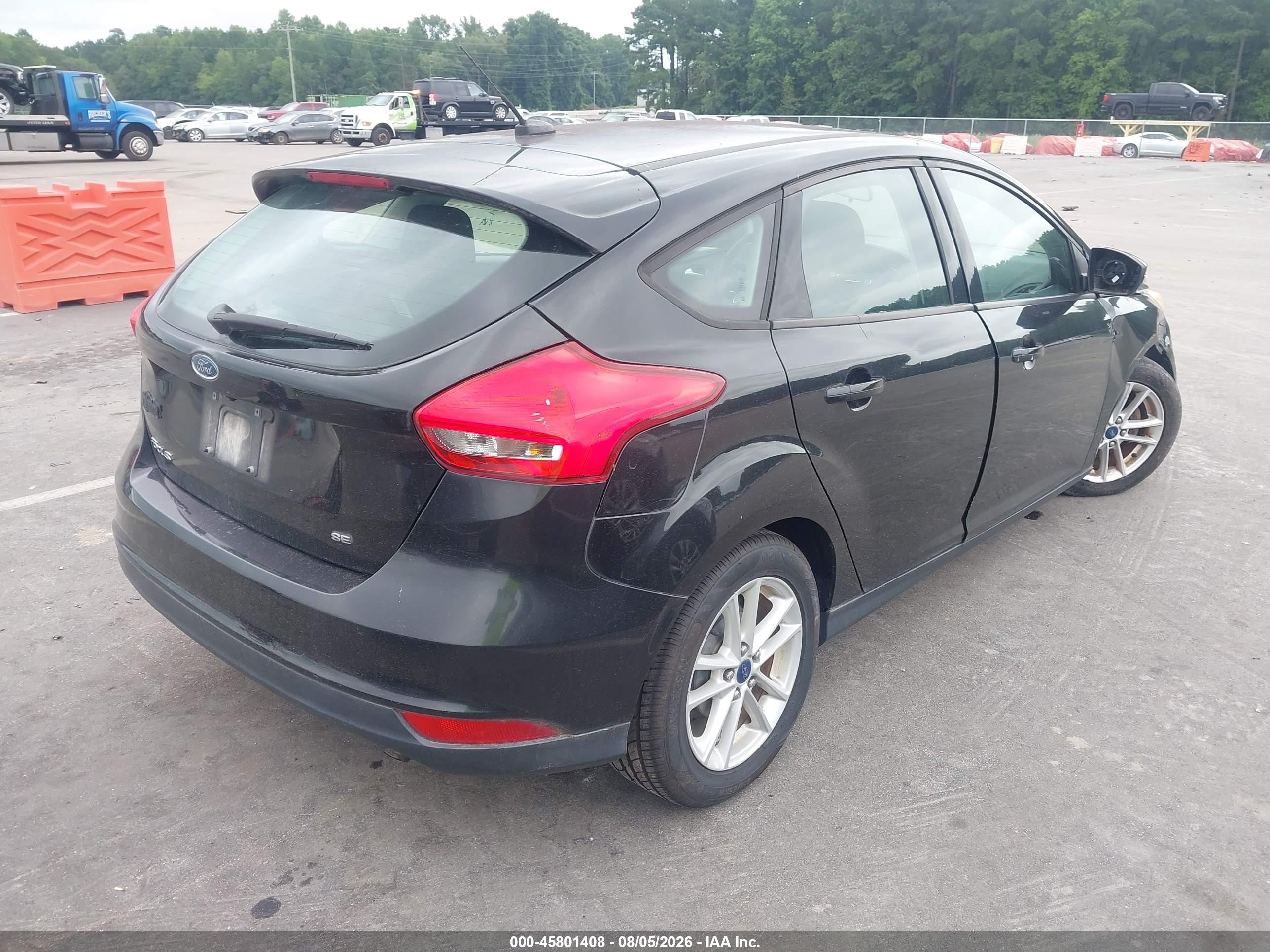 2015 Ford Focus Se Black vin: 1FADP3K24FL204620