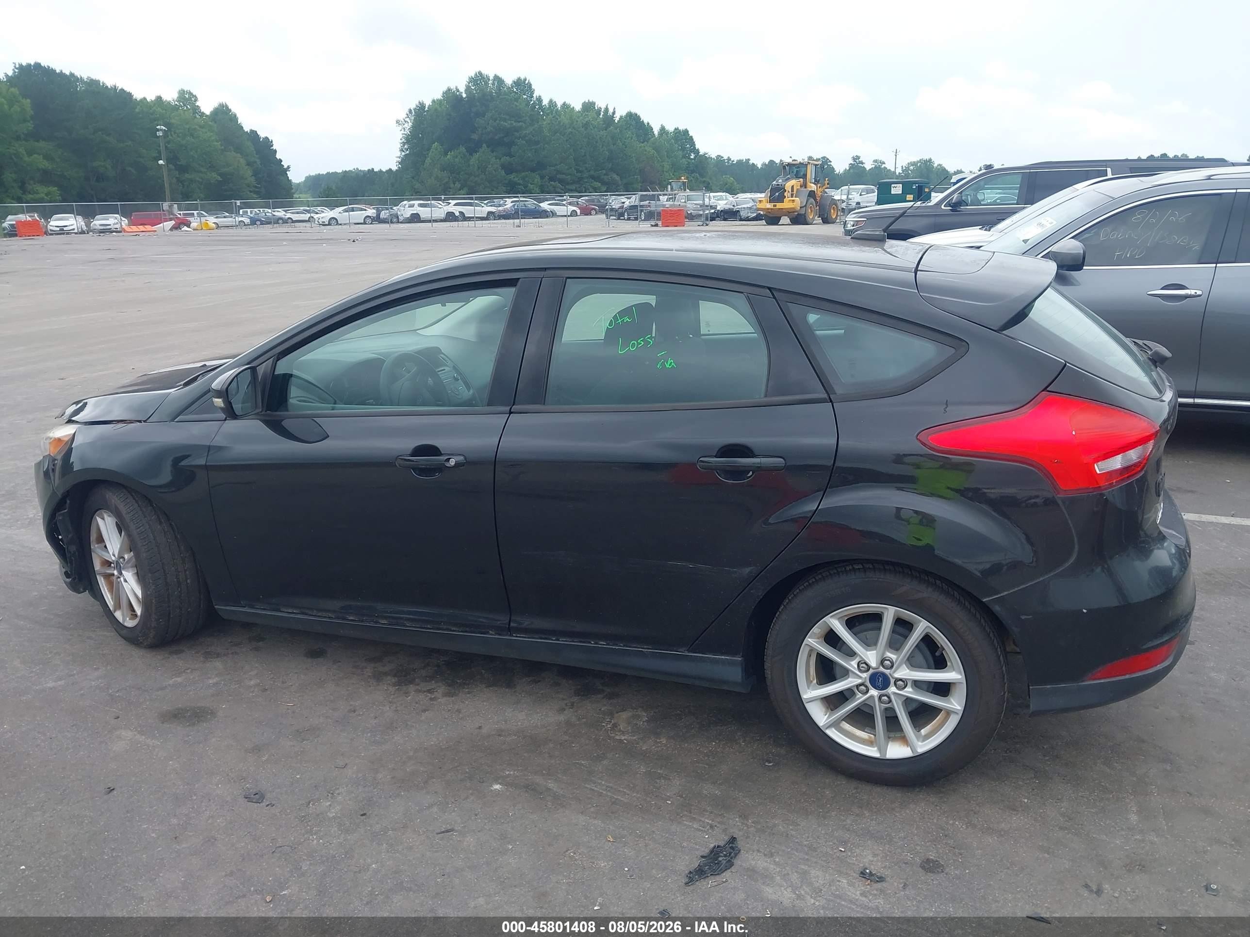 2015 Ford Focus Se Black vin: 1FADP3K24FL204620
