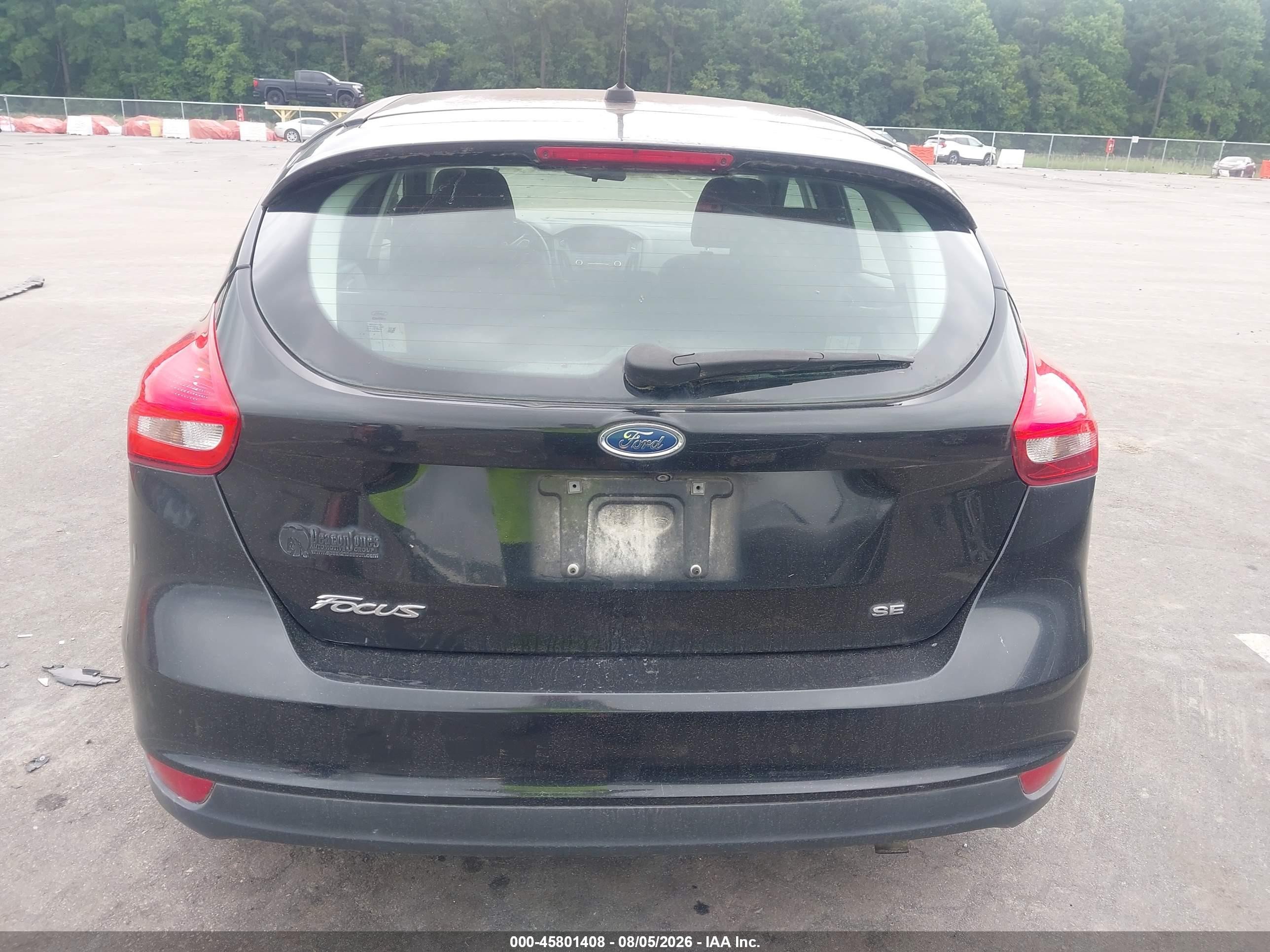 2015 Ford Focus Se Black vin: 1FADP3K24FL204620