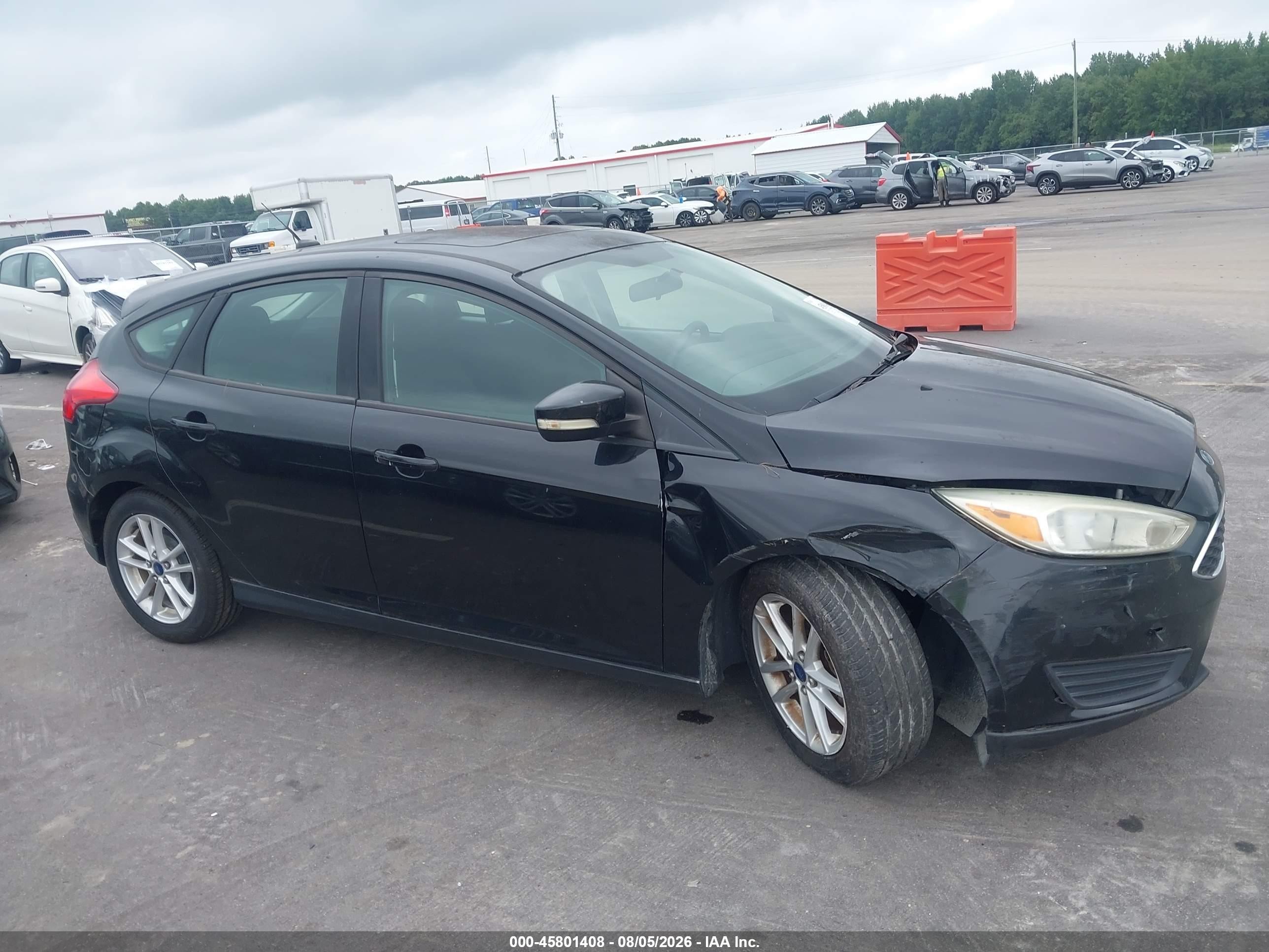 2015 Ford Focus Se Black vin: 1FADP3K24FL204620