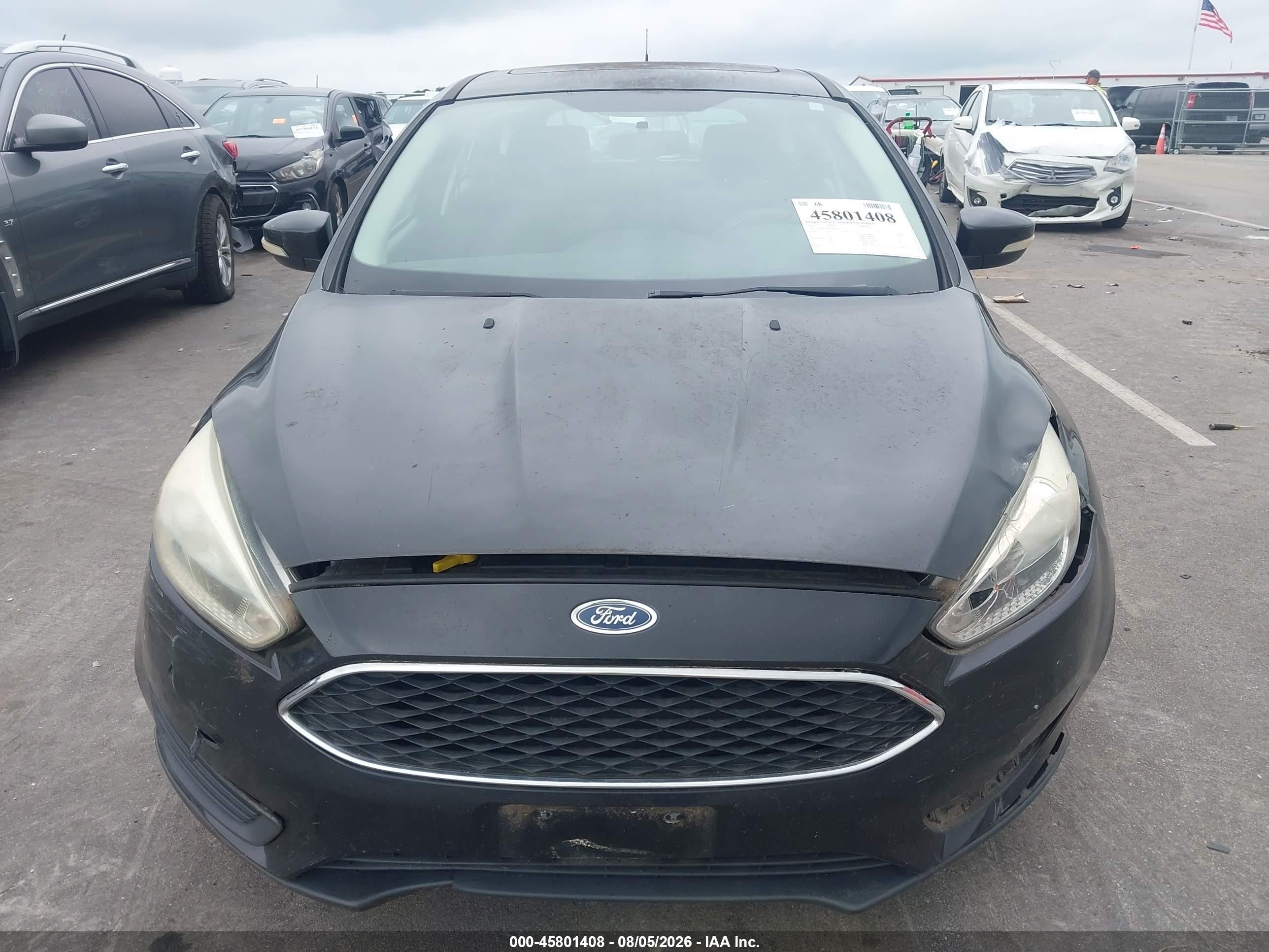 2015 Ford Focus Se Black vin: 1FADP3K24FL204620