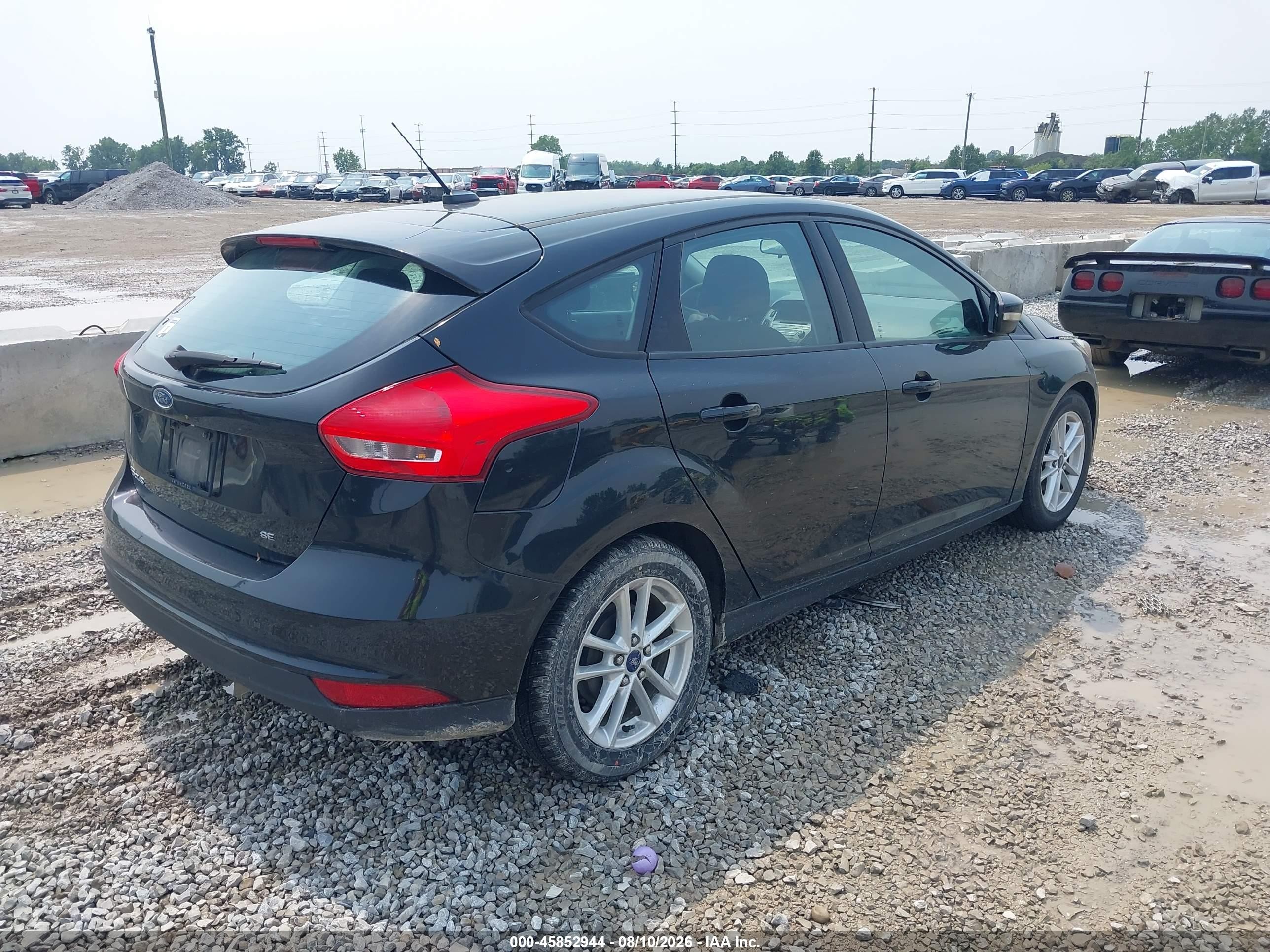 2015 Ford Focus Se Black vin: 1FADP3K24FL262520