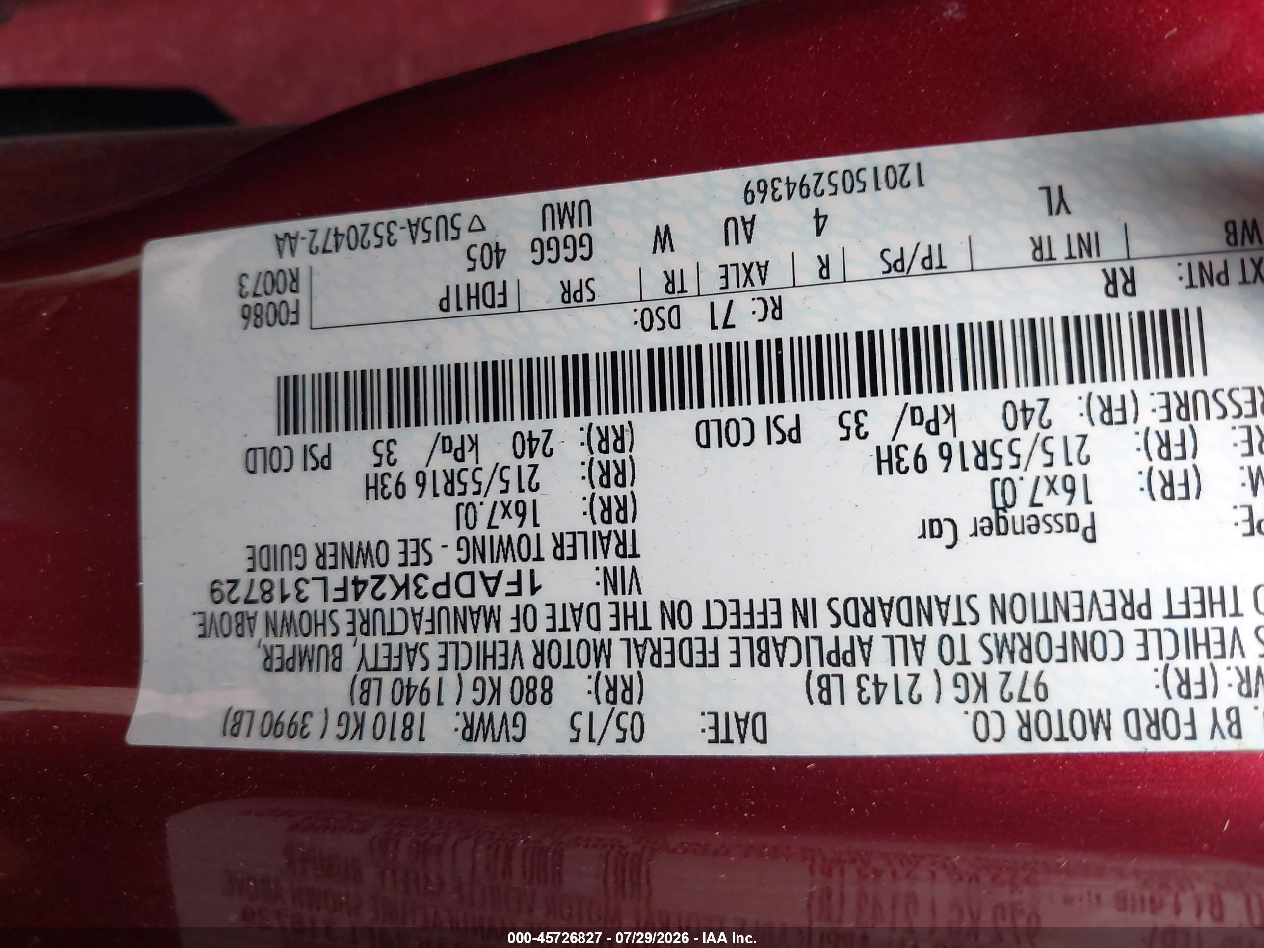2015 Ford Focus Se Red vin: 1FADP3K24FL318729