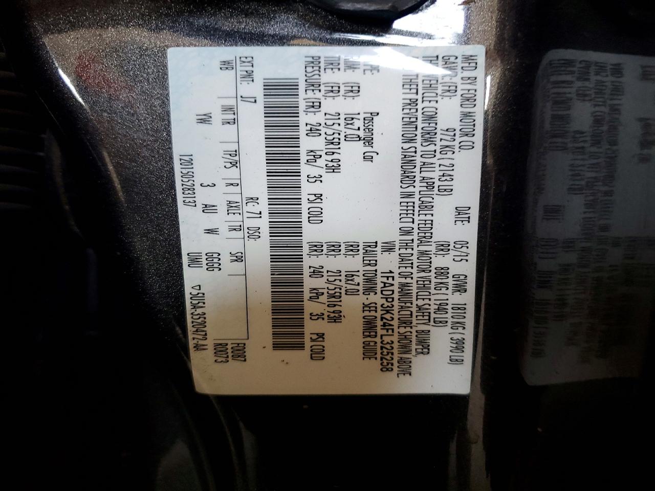 2015 Ford Focus Se Gray vin: 1FADP3K24FL325258