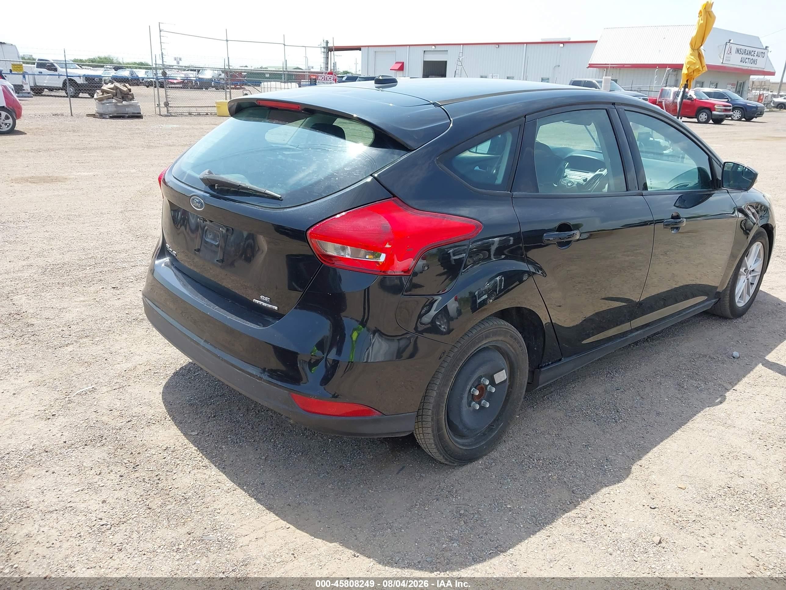 2015 Ford Focus Se Black vin: 1FADP3K24FL351312