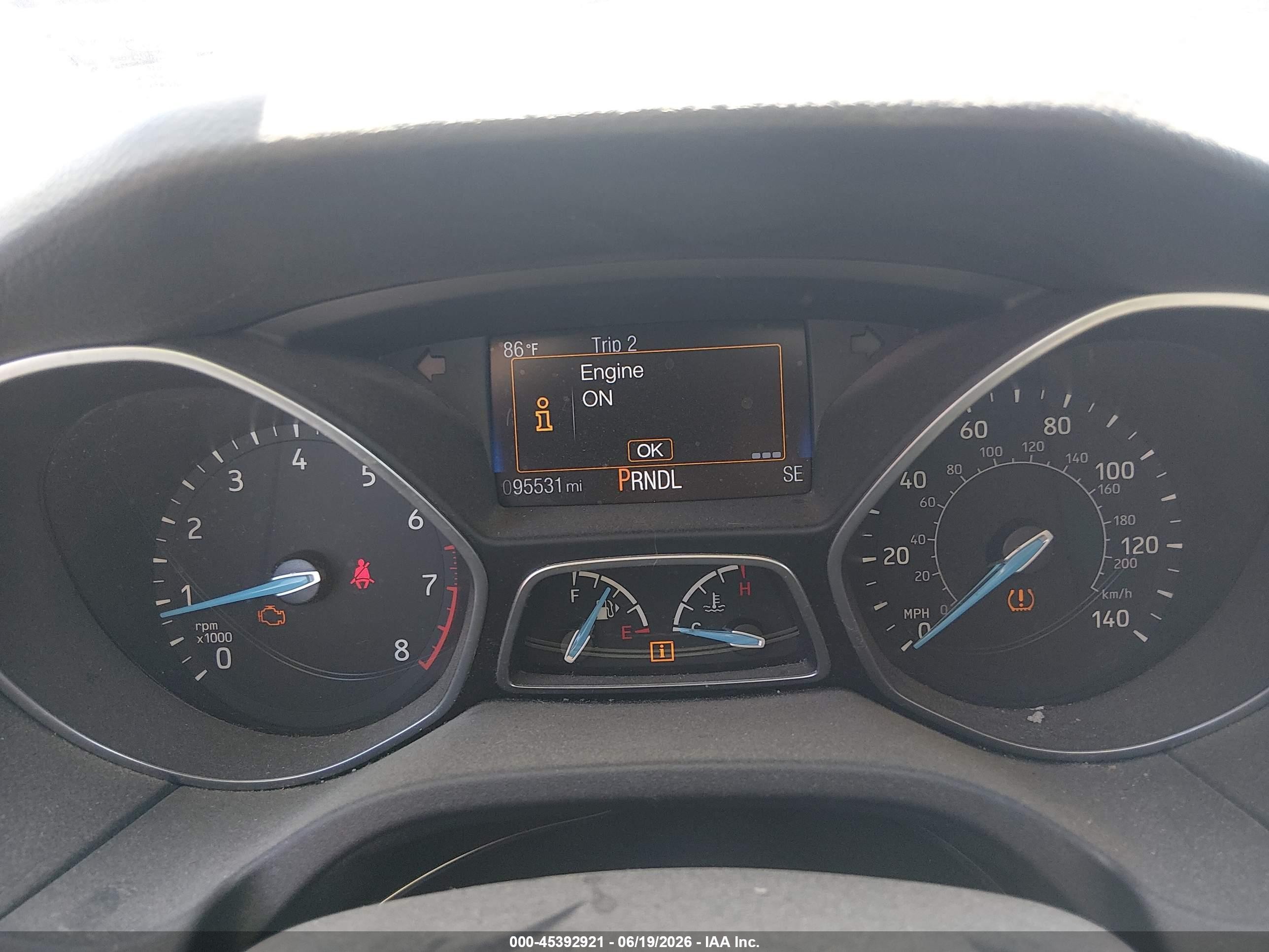 2015 Ford Focus Se Blue vin: 1FADP3K24FL373682