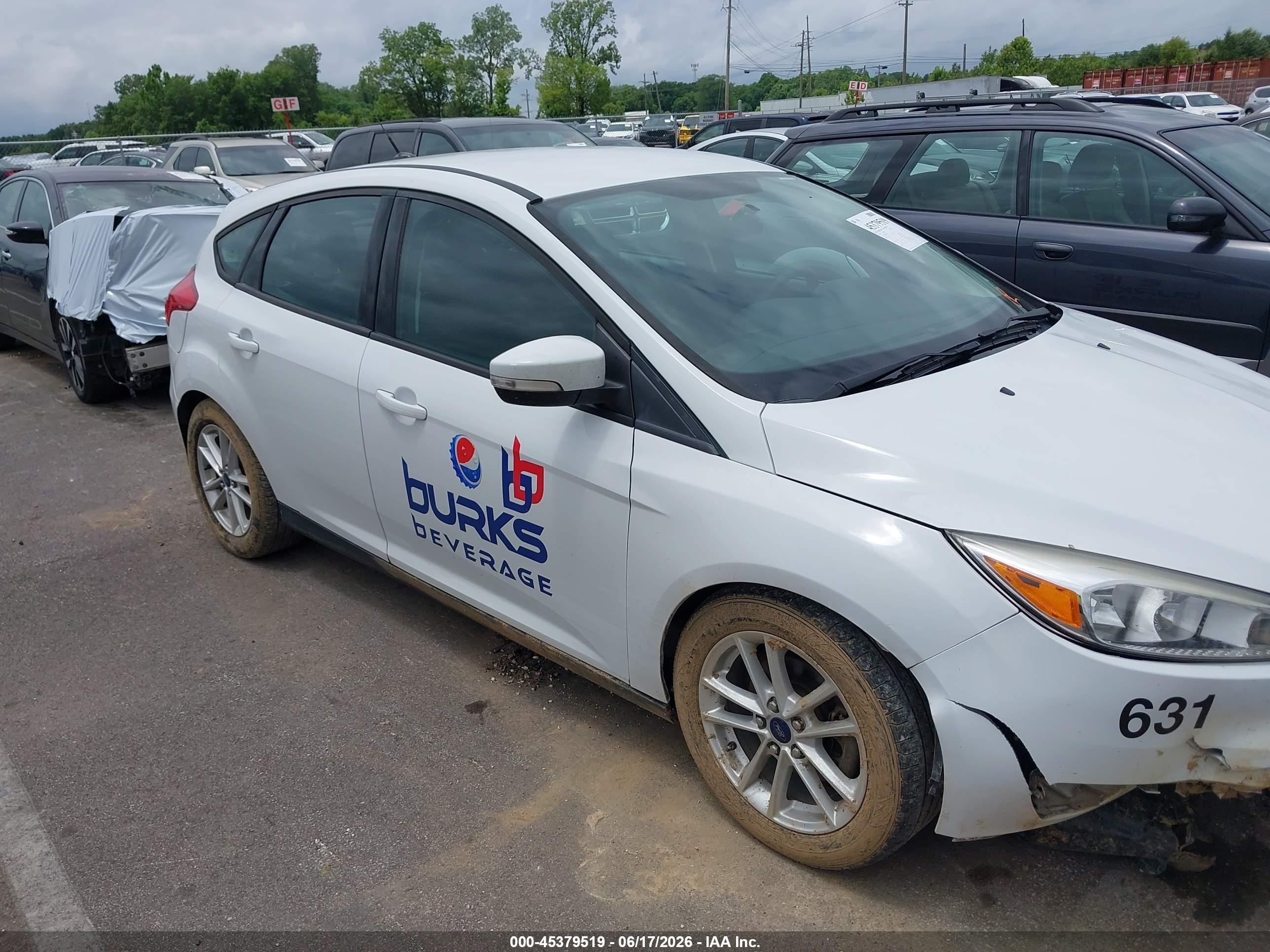 2015 Ford Focus Se Gray vin: 1FADP3K24FL381331