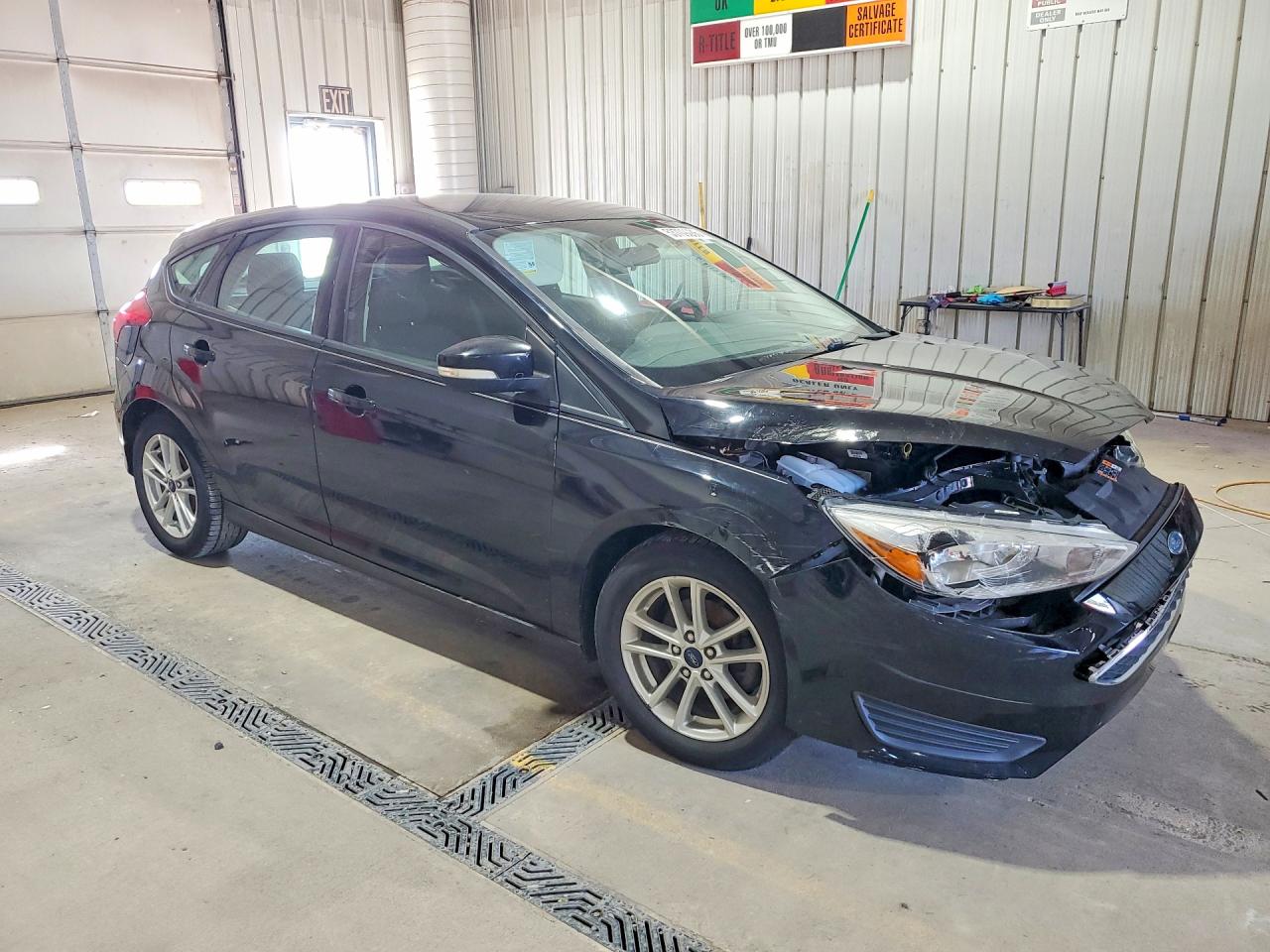 2017 Ford Focus Se Black vin: 1FADP3K24HL286190
