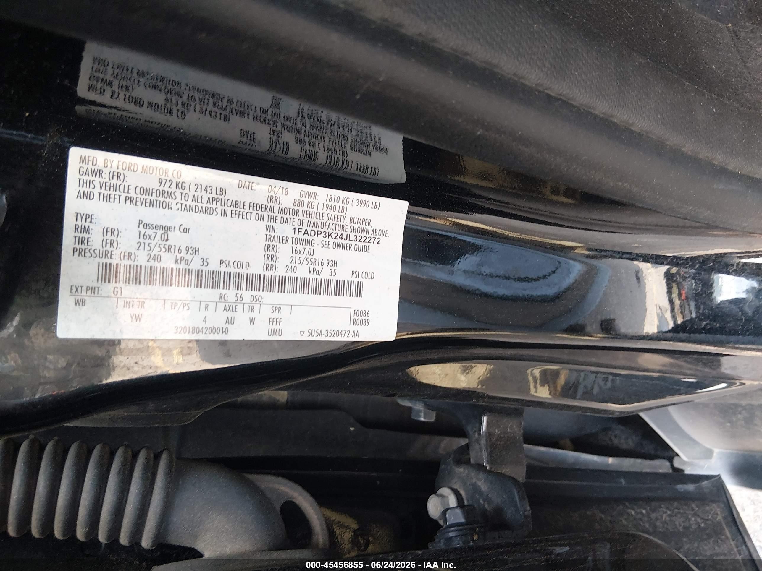 2018 Ford Focus Se Черный vin: 1FADP3K24JL322272