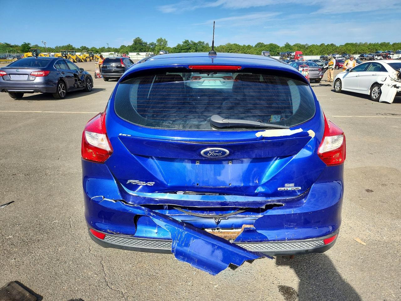 2013 Ford Focus Se Blue vin: 1FADP3K25DL266105