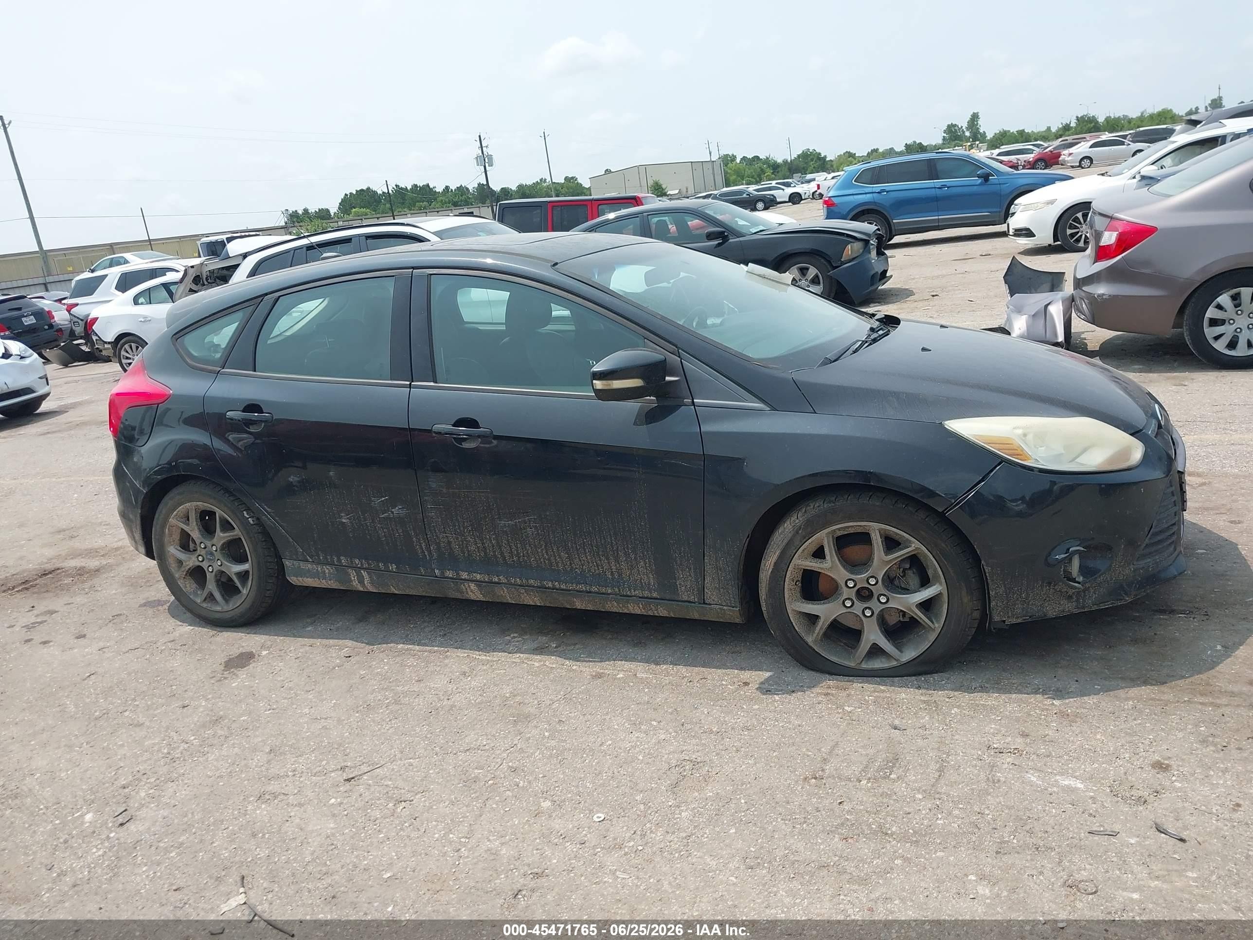 2013 Ford Focus Se Black vin: 1FADP3K25DL291148