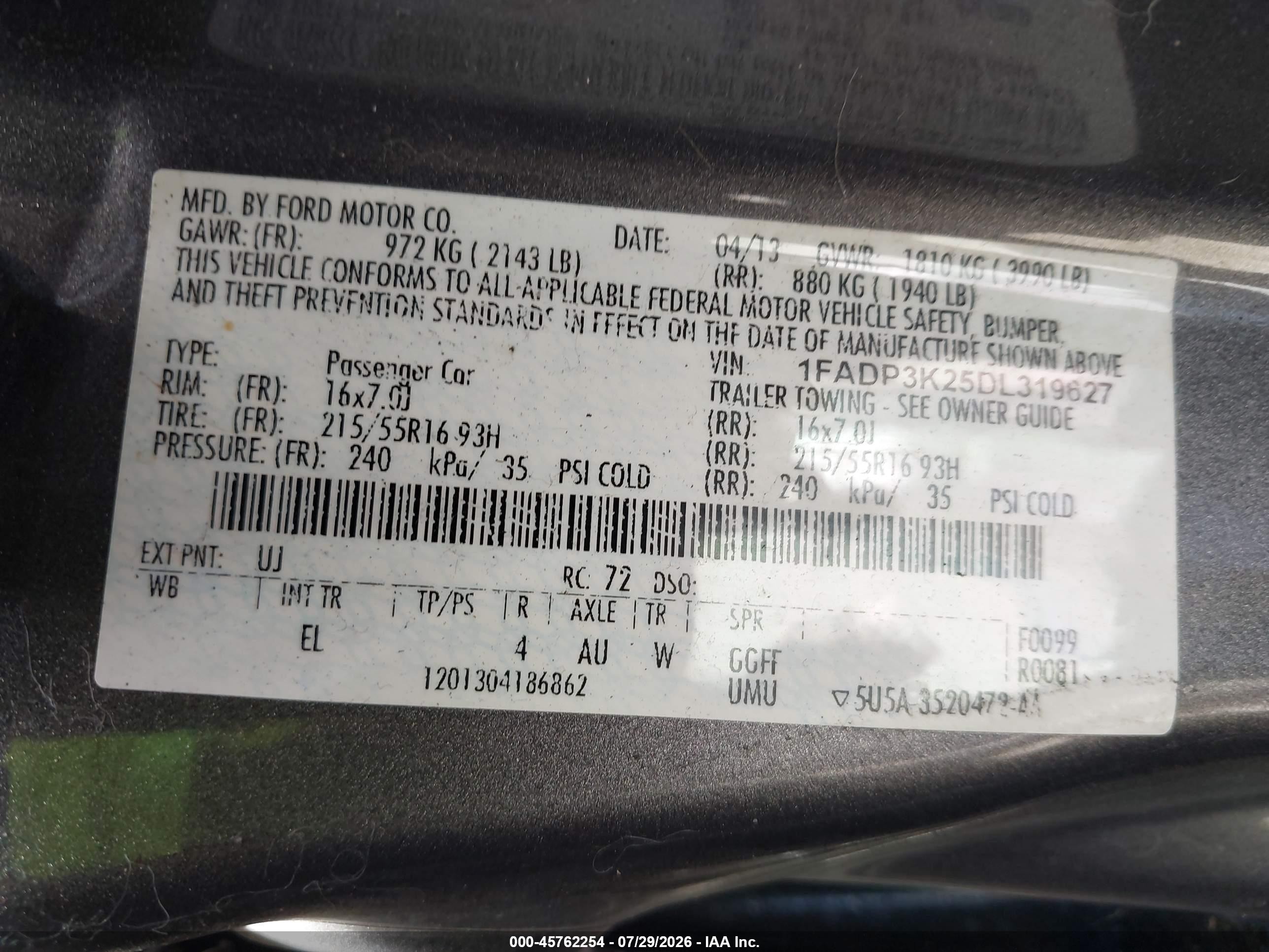 2013 Ford Focus Se Gray vin: 1FADP3K25DL319627