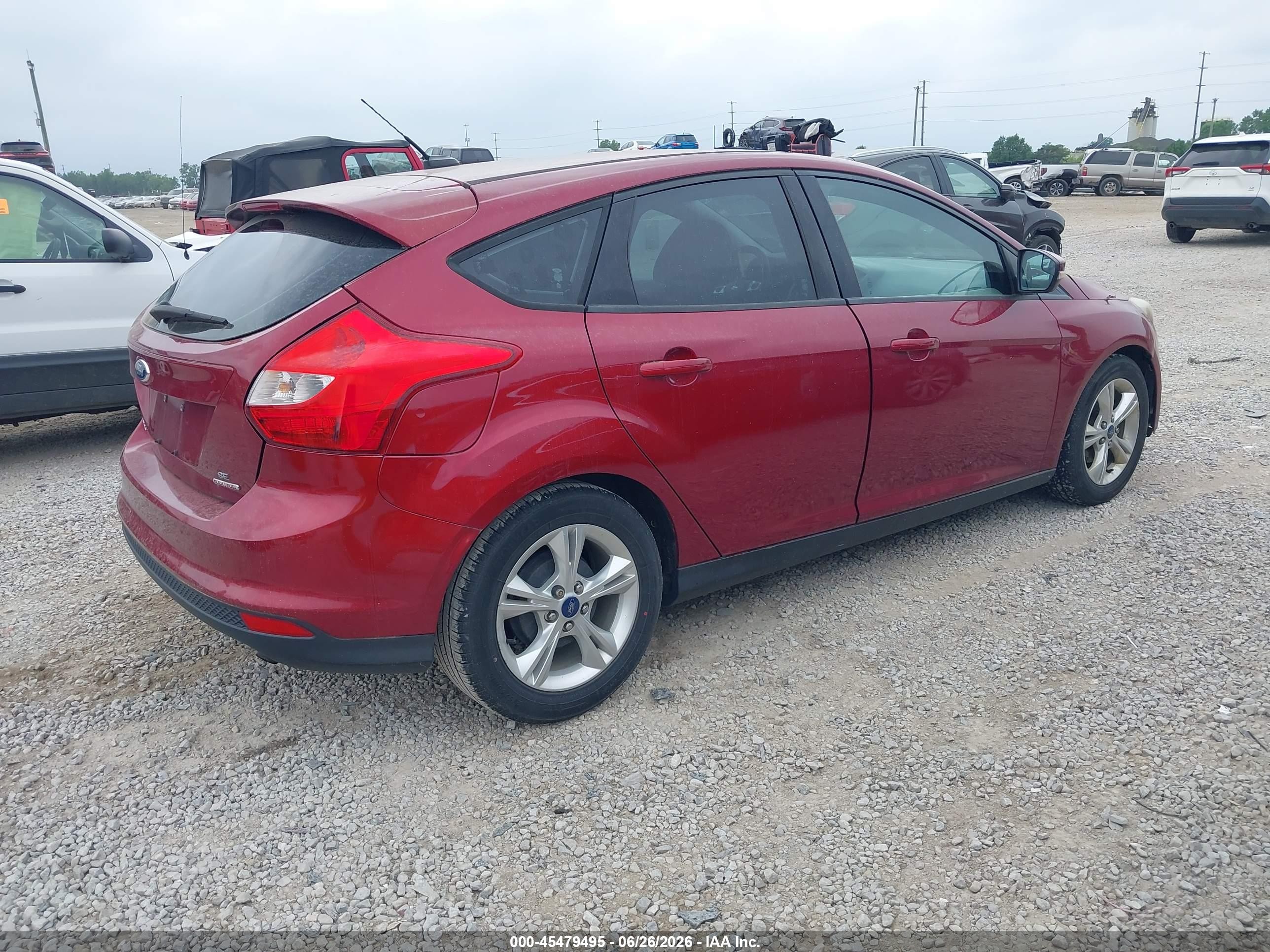 2013 Ford Focus Se Red vin: 1FADP3K25DL372277