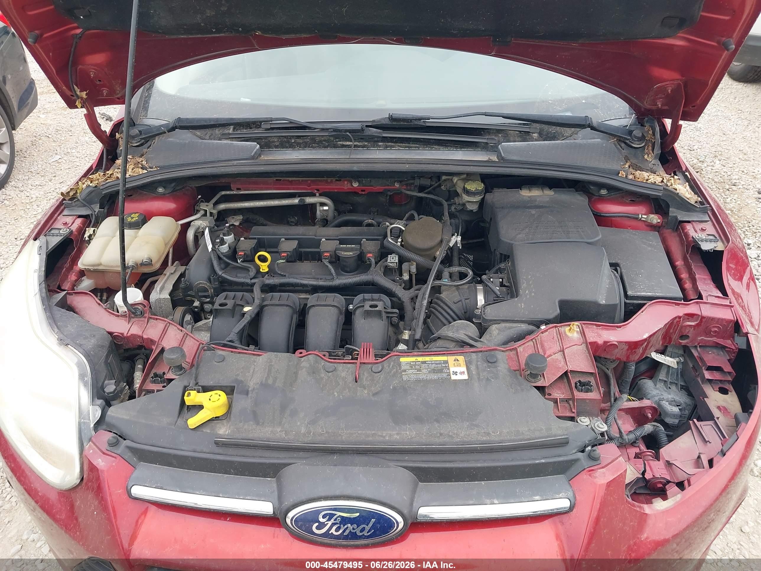 2013 Ford Focus Se Red vin: 1FADP3K25DL372277
