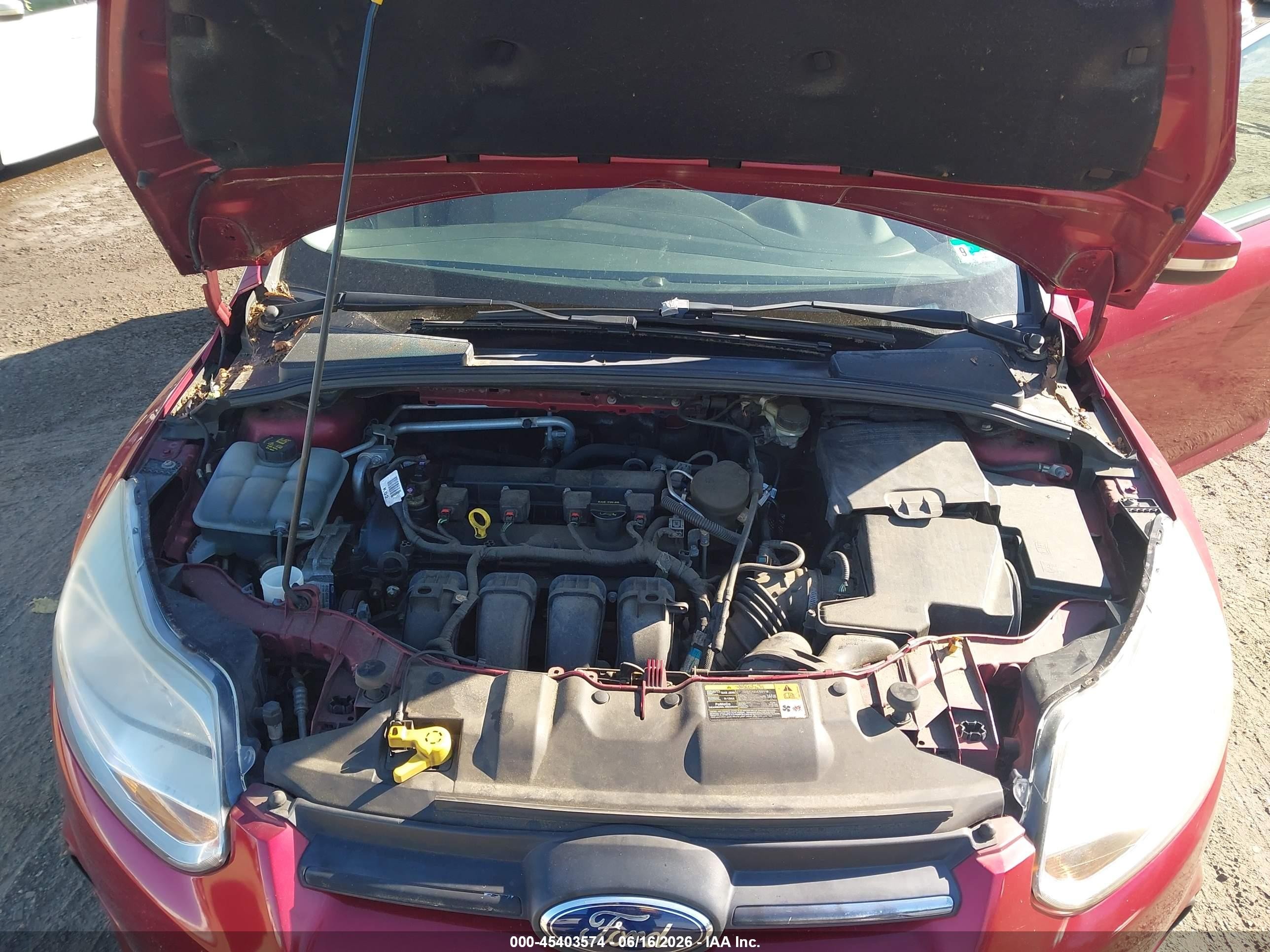 2014 Ford Focus Se Red vin: 1FADP3K25EL104556
