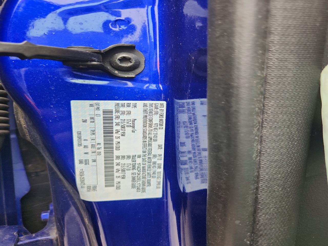 2014 Ford Focus Se Blue vin: 1FADP3K25EL172453