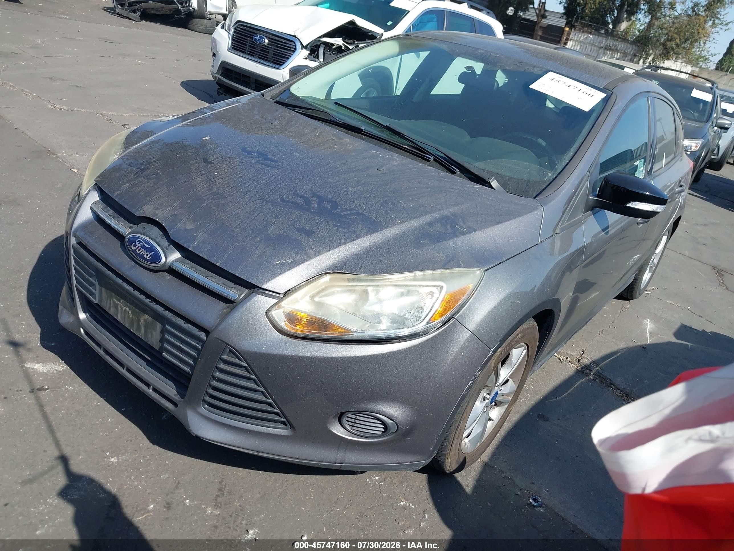 2014 Ford Focus Se Gray vin: 1FADP3K25EL176261