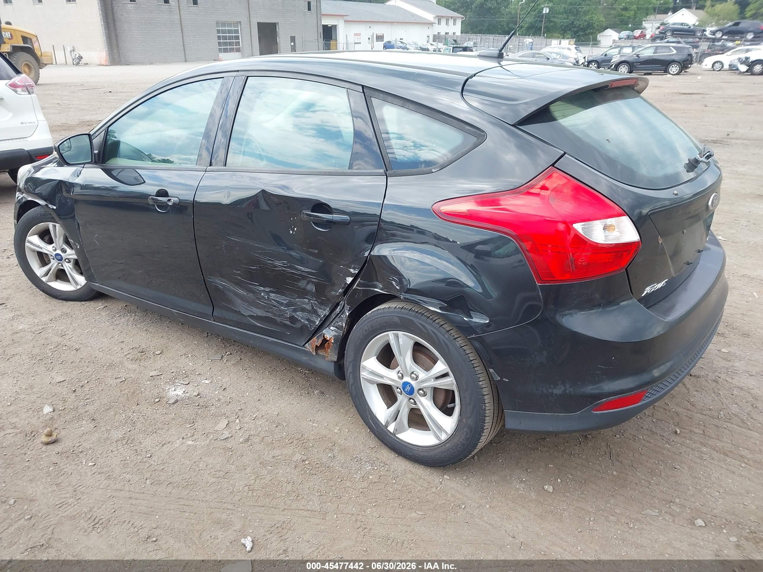 2014 Ford Focus Se Black vin: 1FADP3K25EL295153