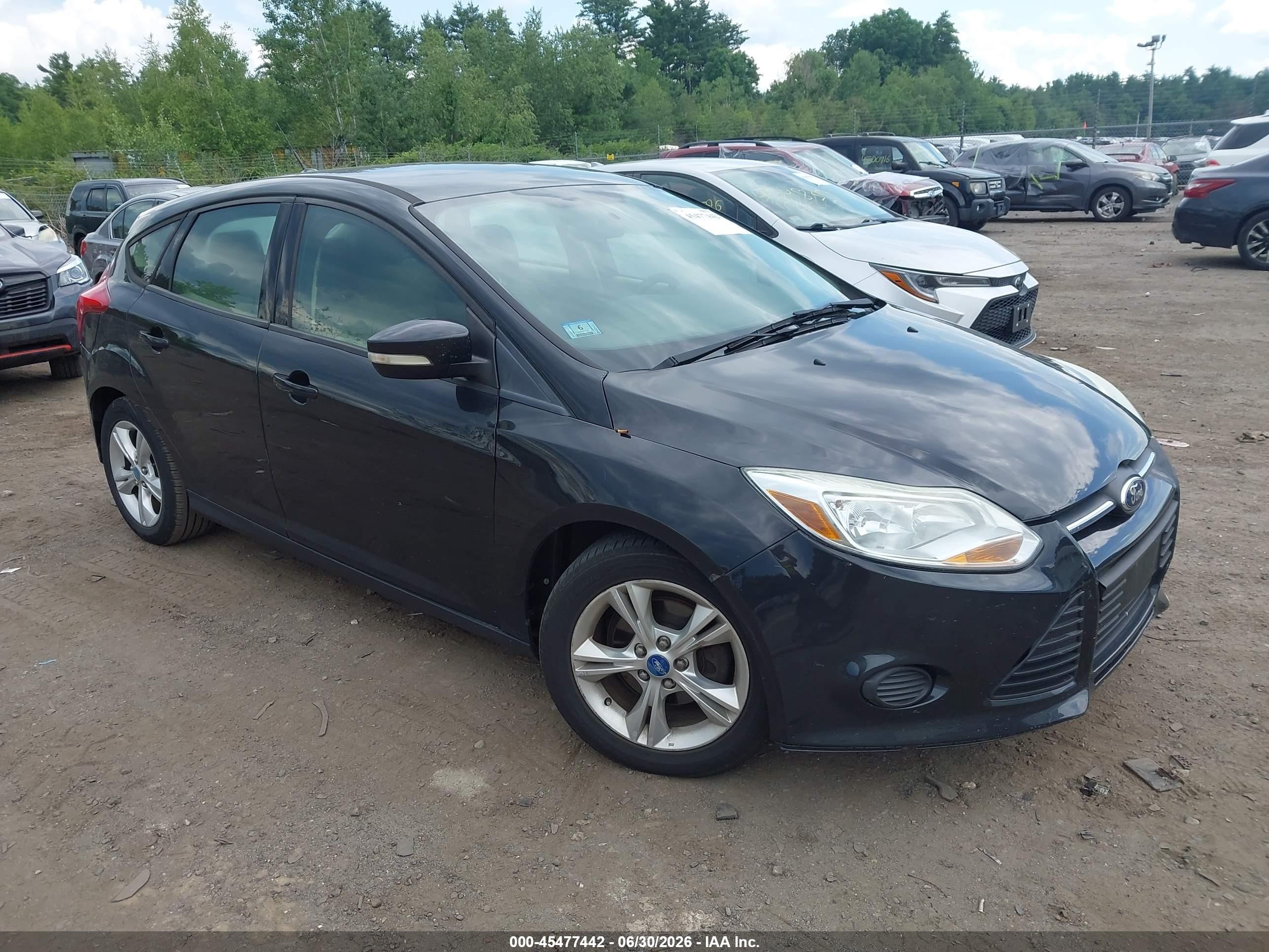2014 Ford Focus Se Black vin: 1FADP3K25EL295153