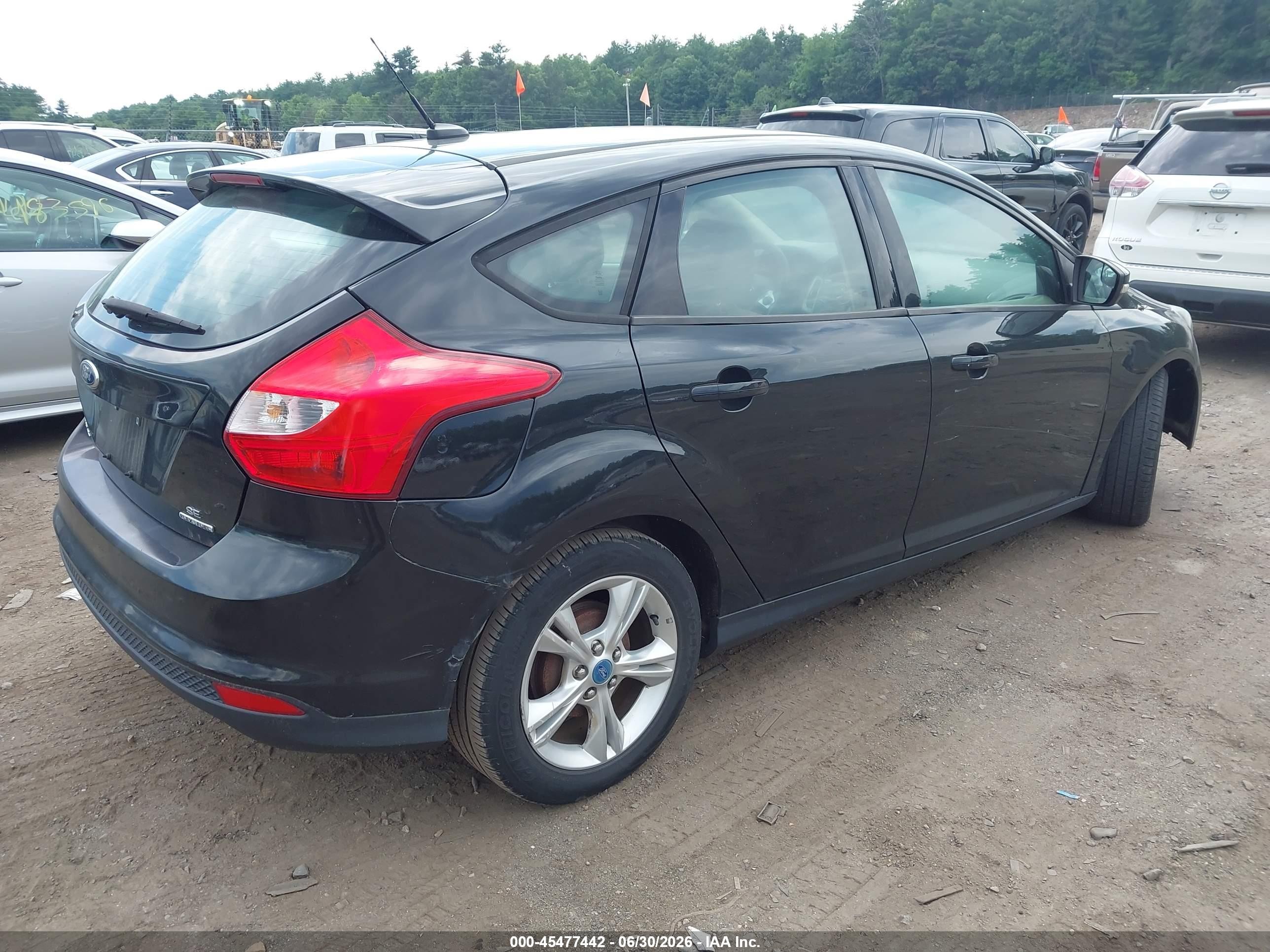 2014 Ford Focus Se Black vin: 1FADP3K25EL295153