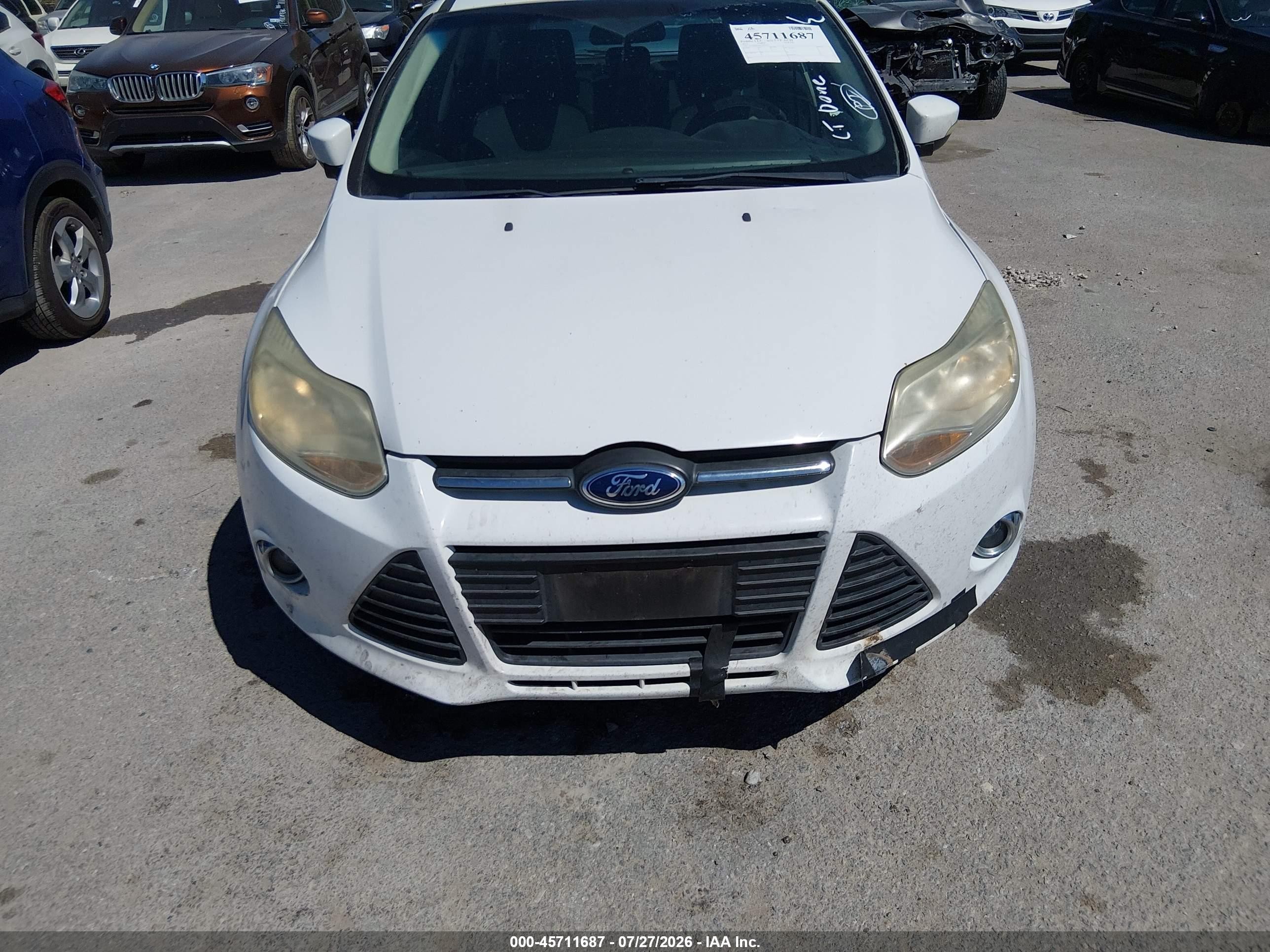 2014 Ford Focus Se Белый vin: 1FADP3K25EL325459