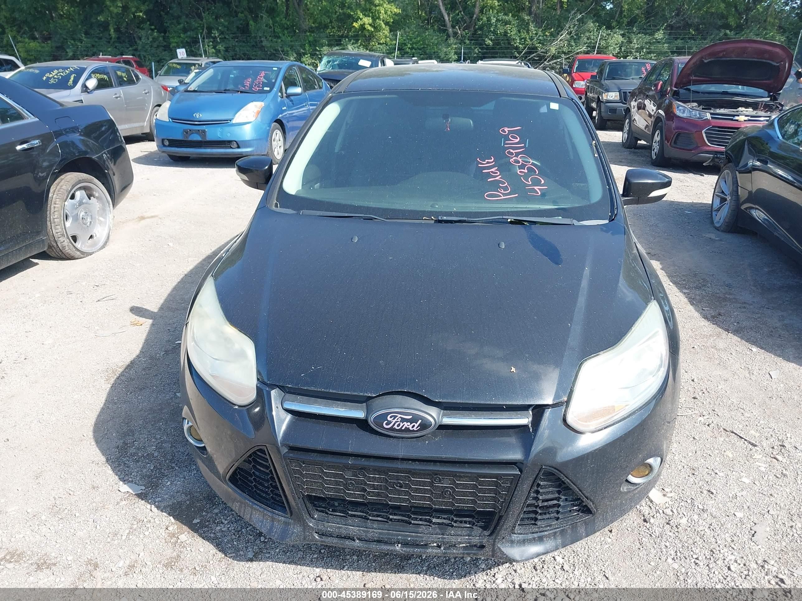 2014 Ford Focus Se Black vin: 1FADP3K25EL332427