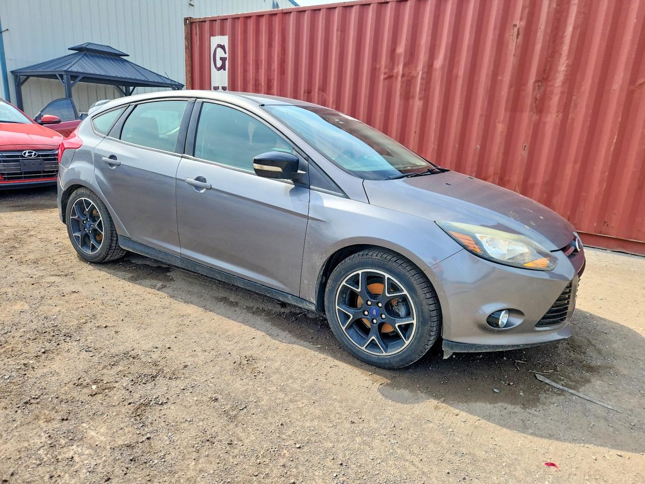 2014 Ford Focus Se Gray vin: 1FADP3K25EL342777