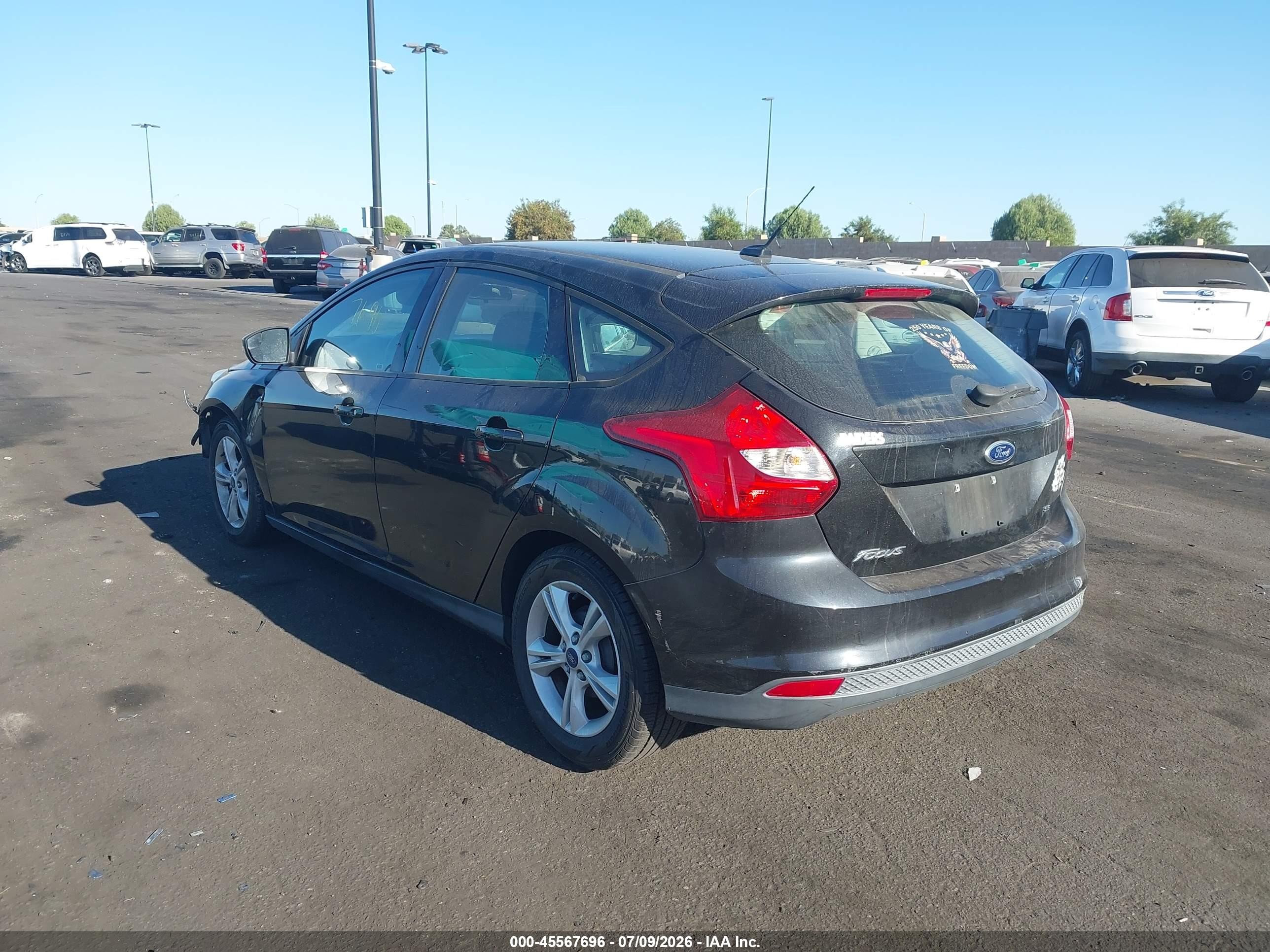 2014 Ford Focus Se Black vin: 1FADP3K25EL407451