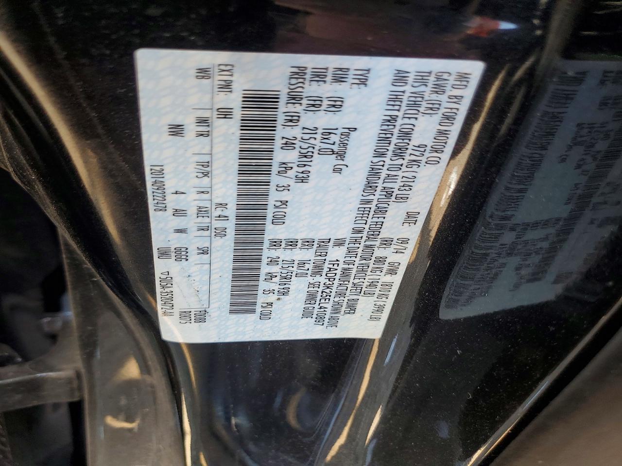 2014 Ford Focus Se Черный vin: 1FADP3K25EL410897