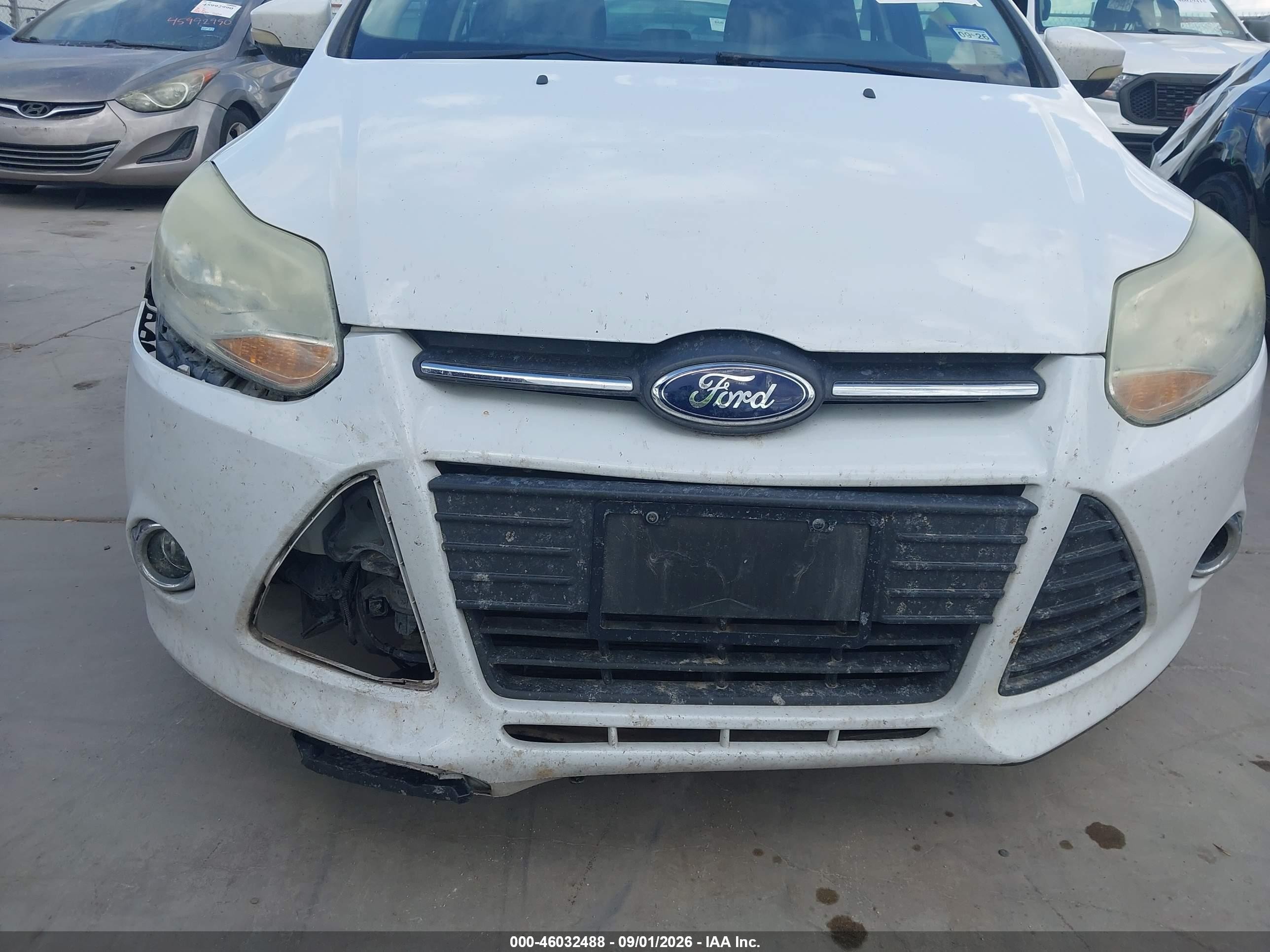 2014 Ford Focus Se White vin: 1FADP3K25EL460215