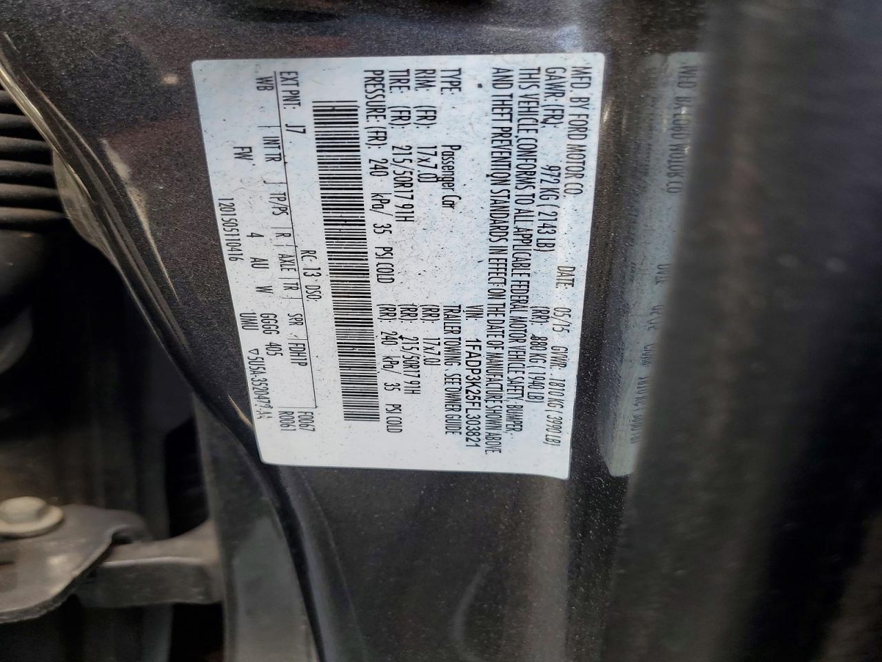 2015 Ford Focus Se Серый vin: 1FADP3K25FL303821