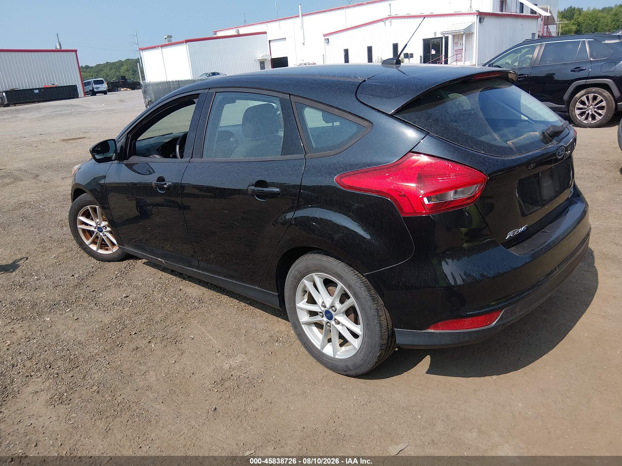2015 Ford Focus Se Black vin: 1FADP3K25FL317881