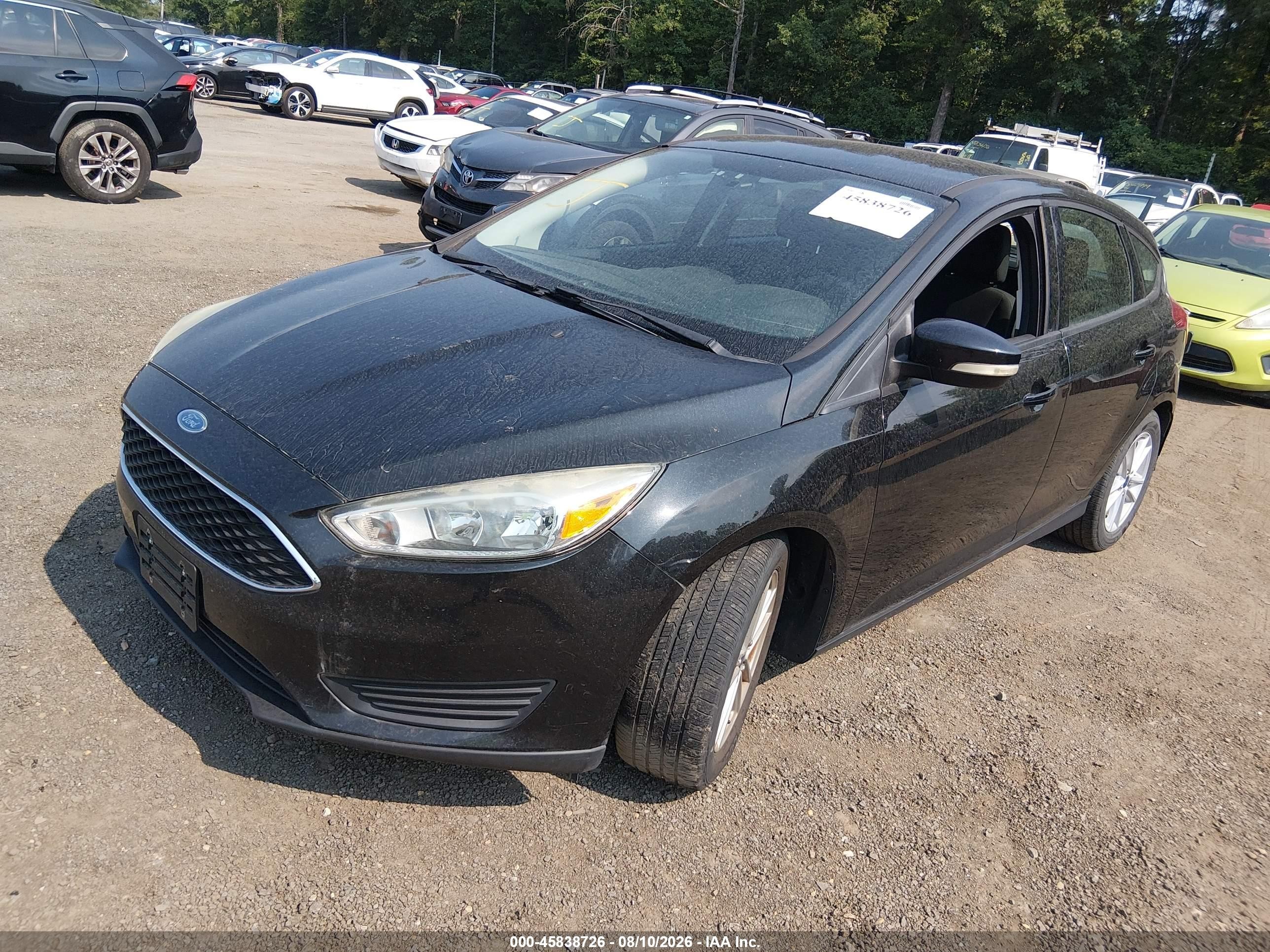 2015 Ford Focus Se Black vin: 1FADP3K25FL317881
