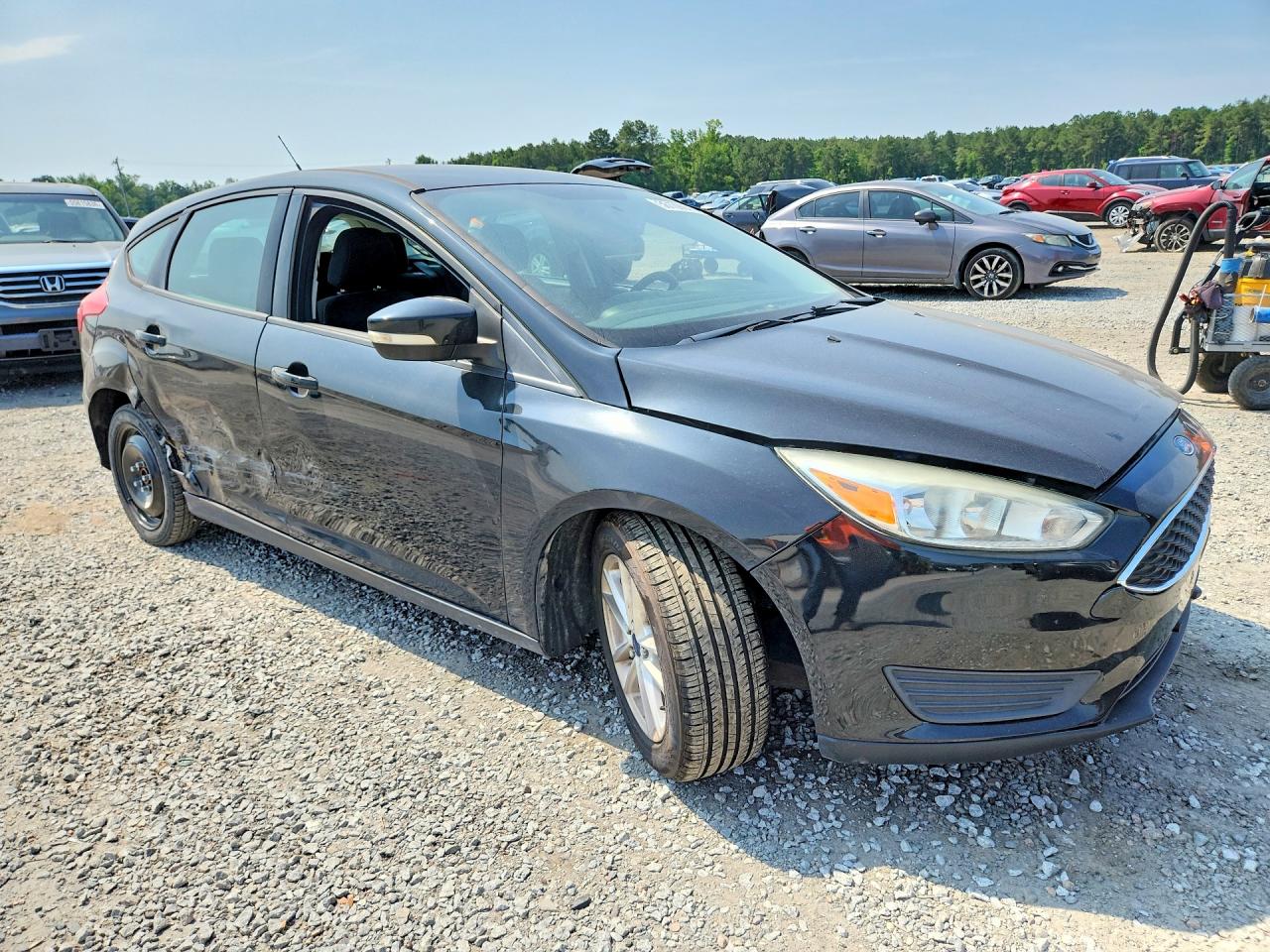 2015 Ford Focus Se Black vin: 1FADP3K25FL355658