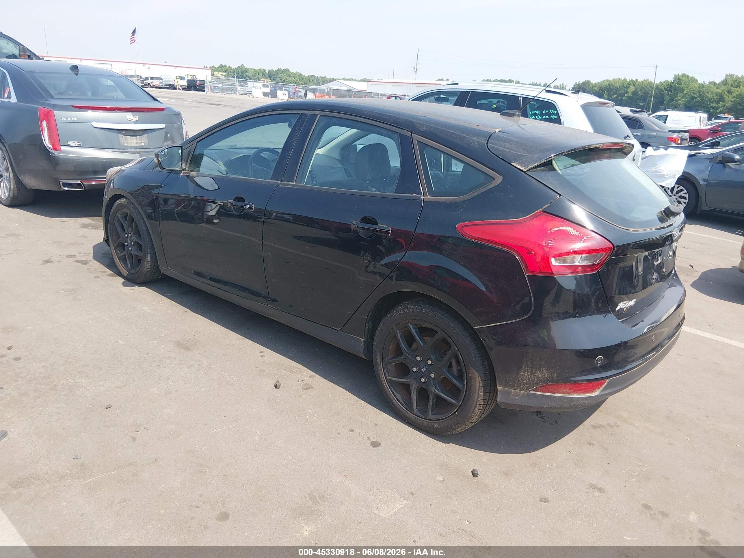 2016 Ford Focus Se Black vin: 1FADP3K25GL259692