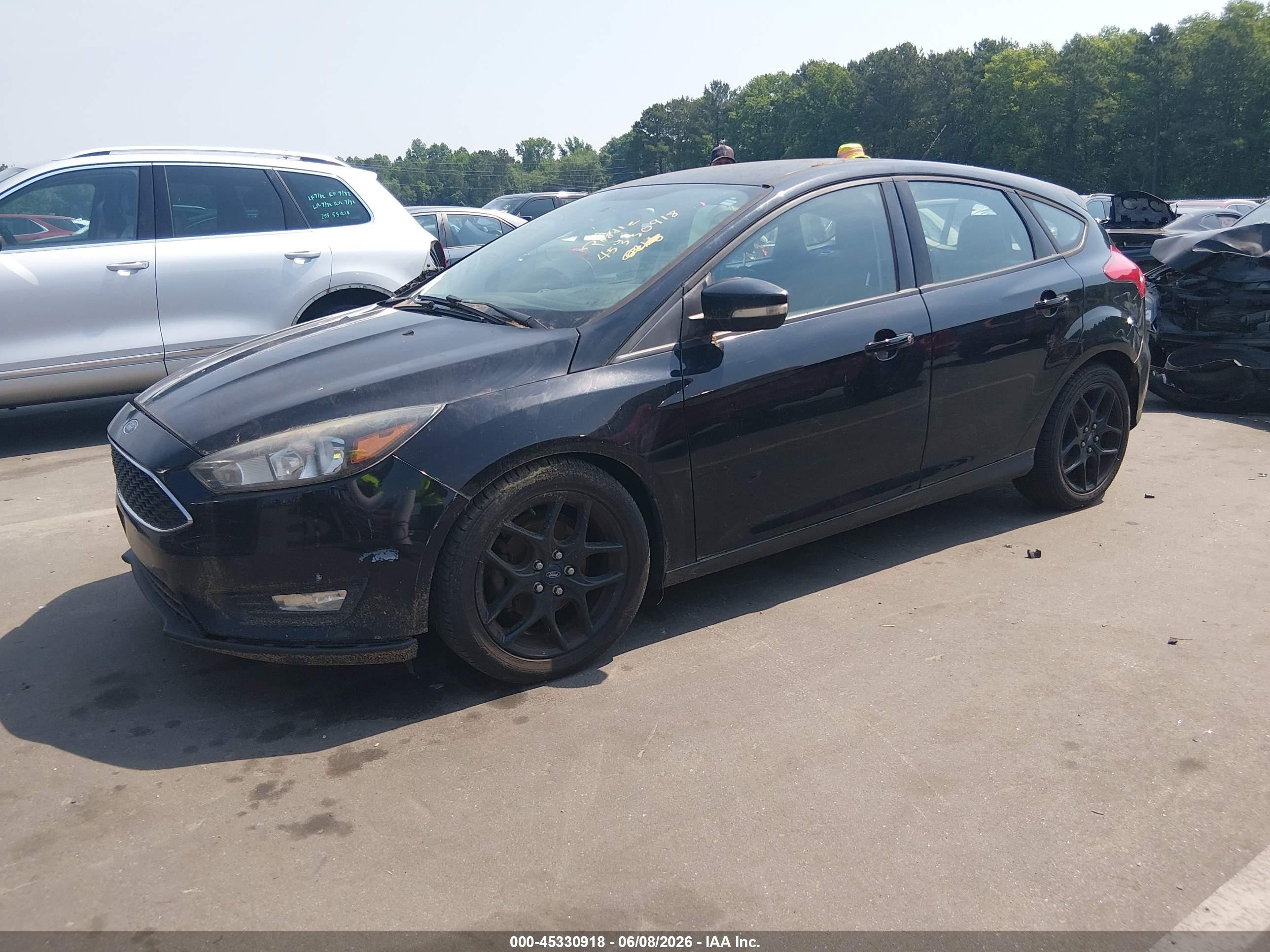 2016 Ford Focus Se Black vin: 1FADP3K25GL259692
