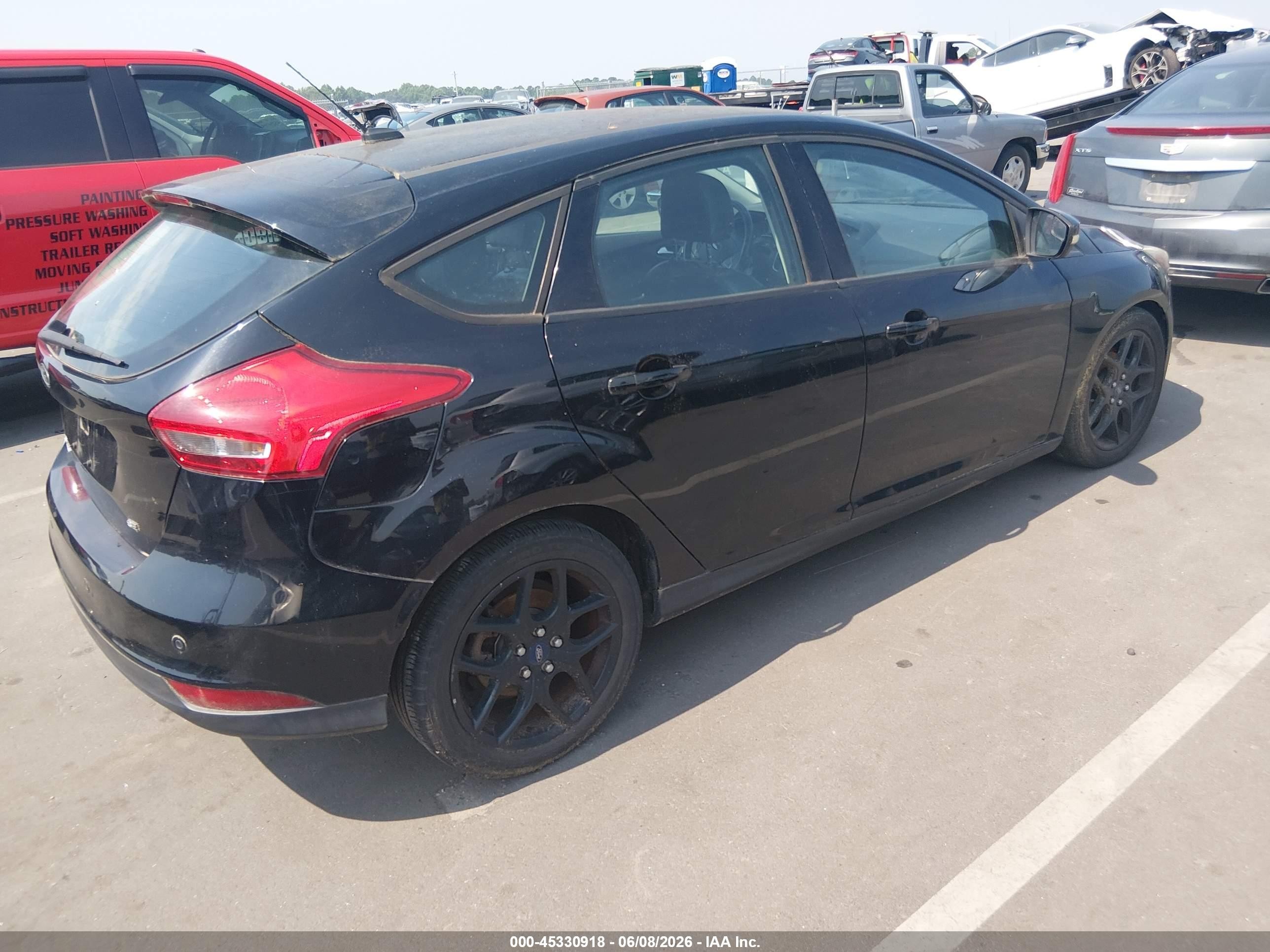 2016 Ford Focus Se Black vin: 1FADP3K25GL259692