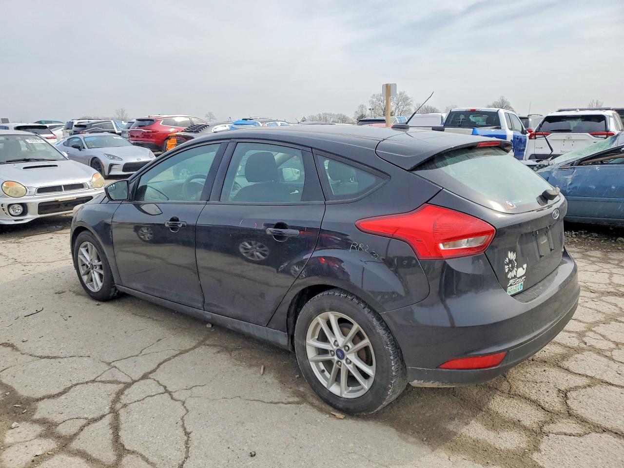 2017 Ford Focus Se Black vin: 1FADP3K25HL248015